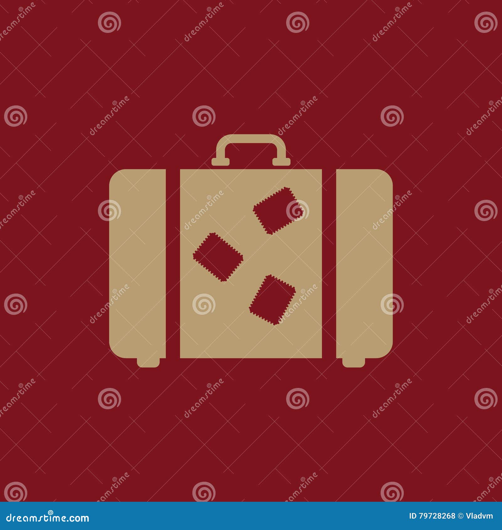 The Suitcase Icon. Luggage Symbol Stock Vector Illustration of handle