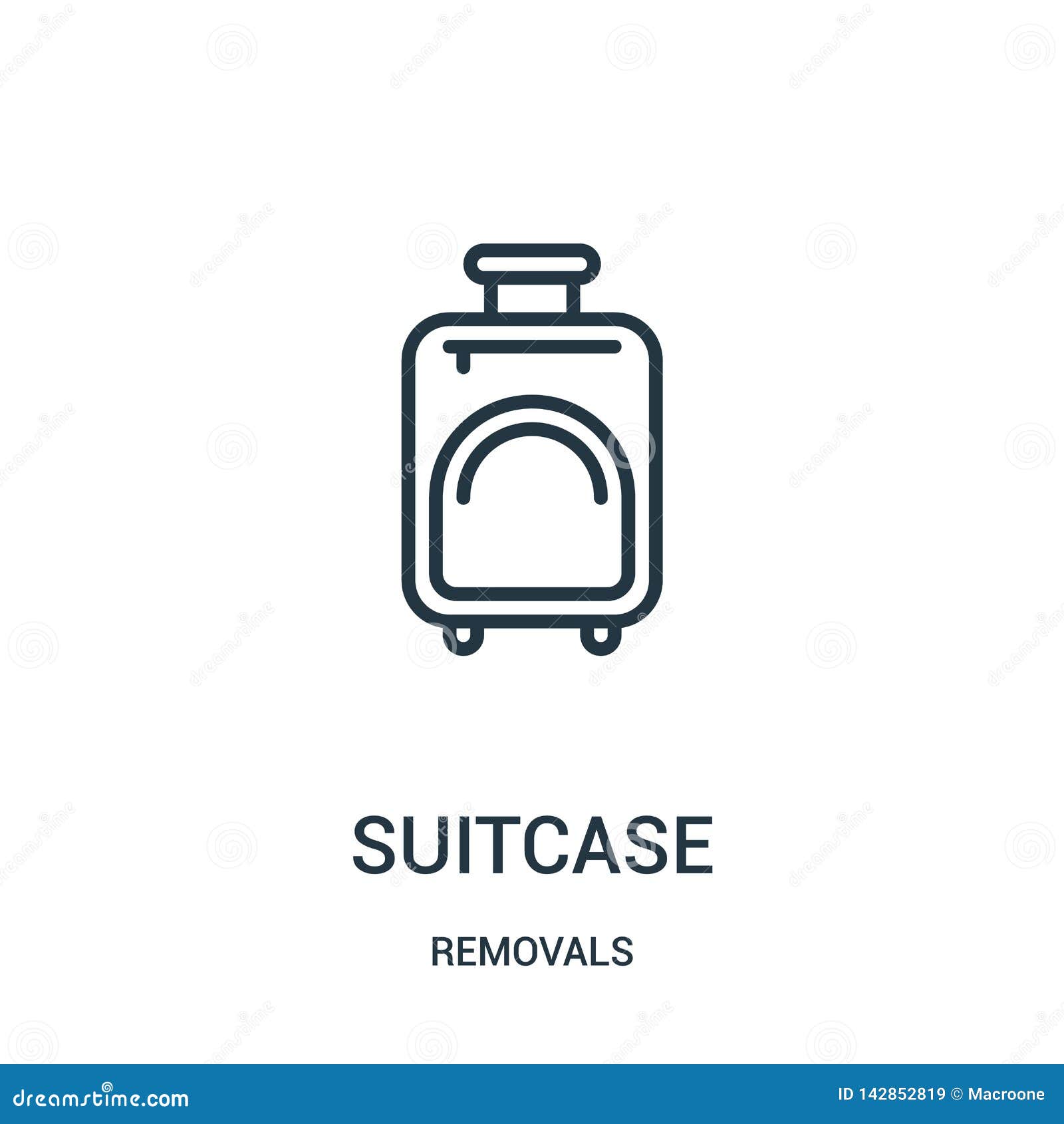 suitcase icon  from removals collection. thin line suitcase outline icon  . linear  for use on web