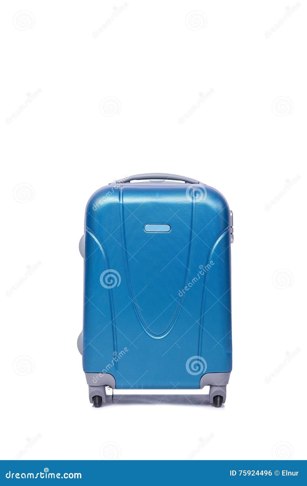 The Suitcase Isolated on the White Background Stock Photo Image of
