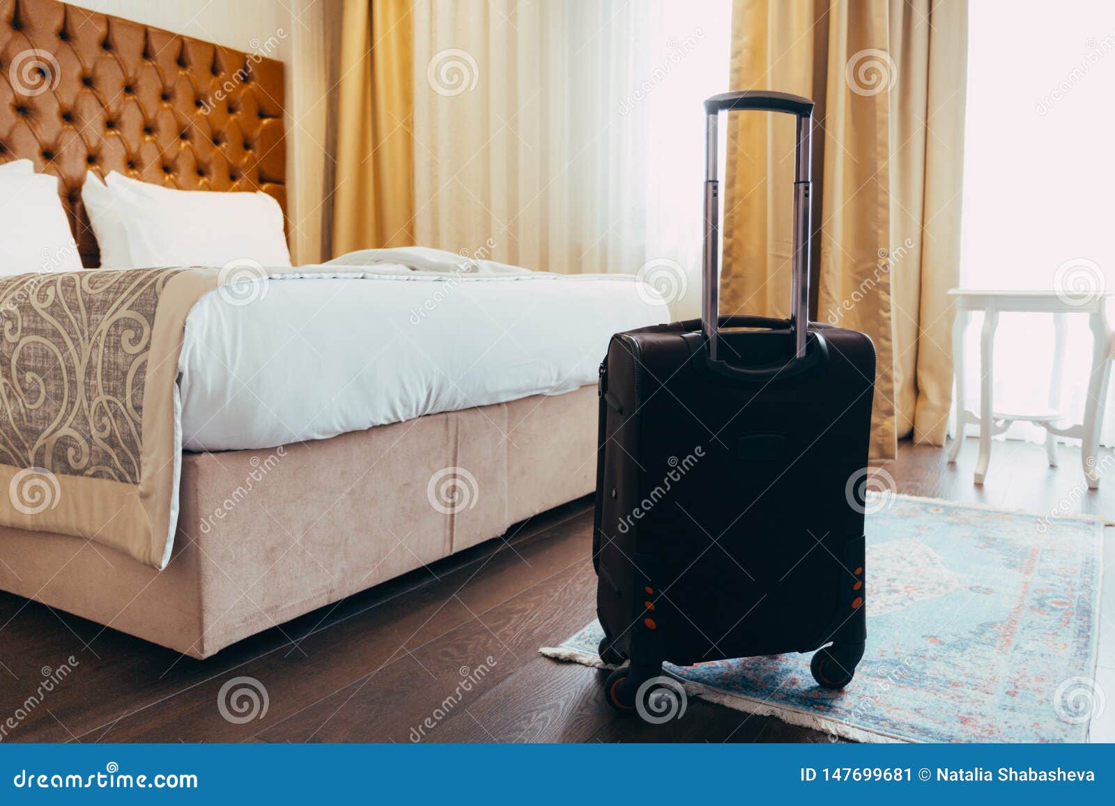 Suitcase or Luggage Bag in a Modern Hotel Room Stock Image Image of