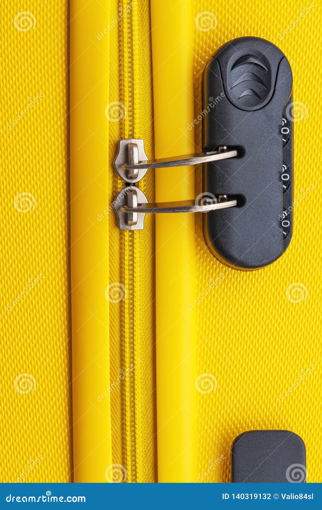 Suitcase with Luggage for Flight Locked. Safety Transportation