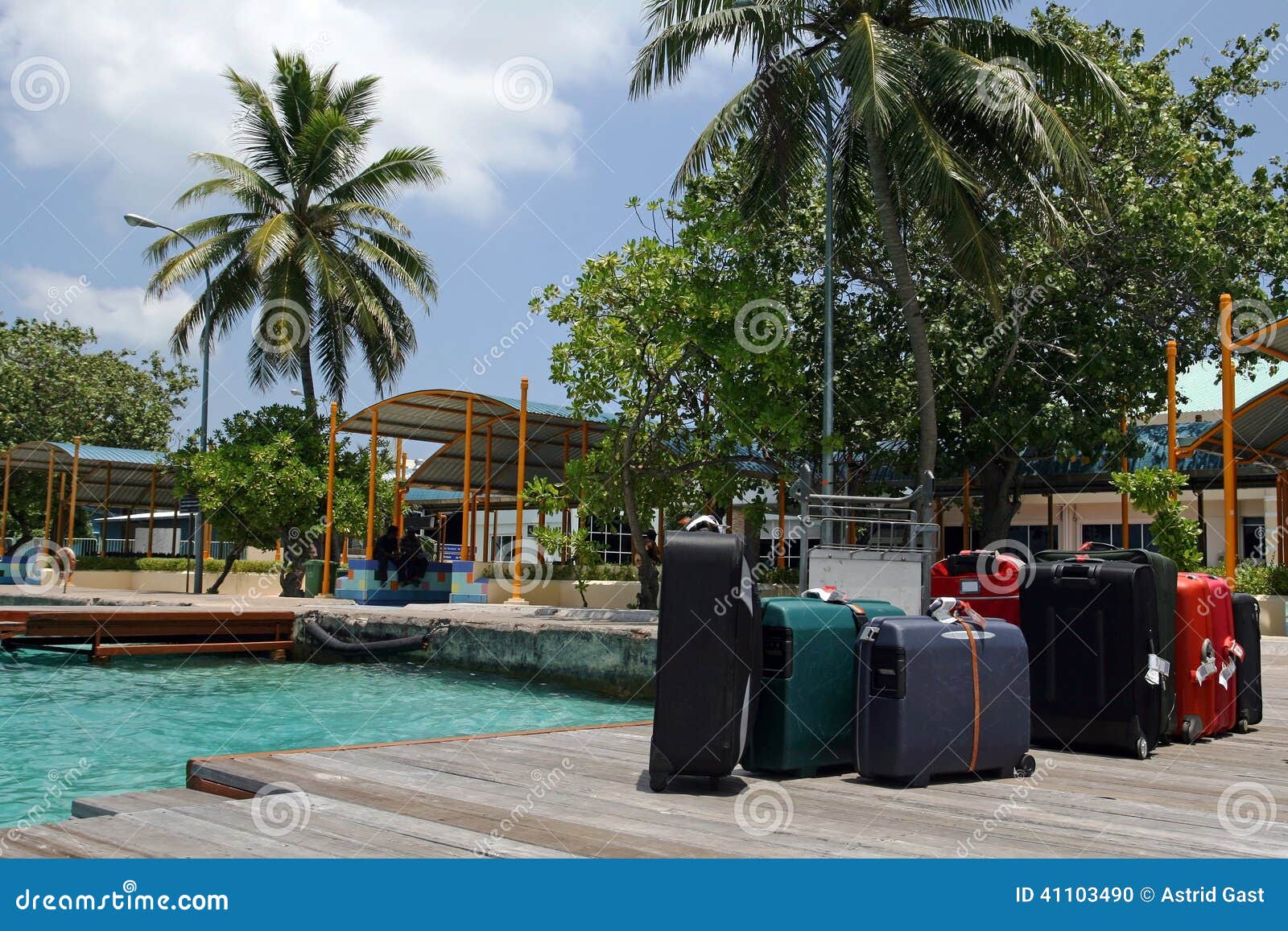 Suitcases stock photo. Image of suitcases, taxi, malediven 41103490