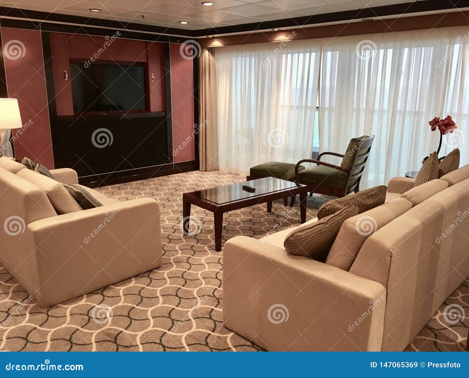 Suite Onboard Cruise Ship Editorial Stock Image Image Of