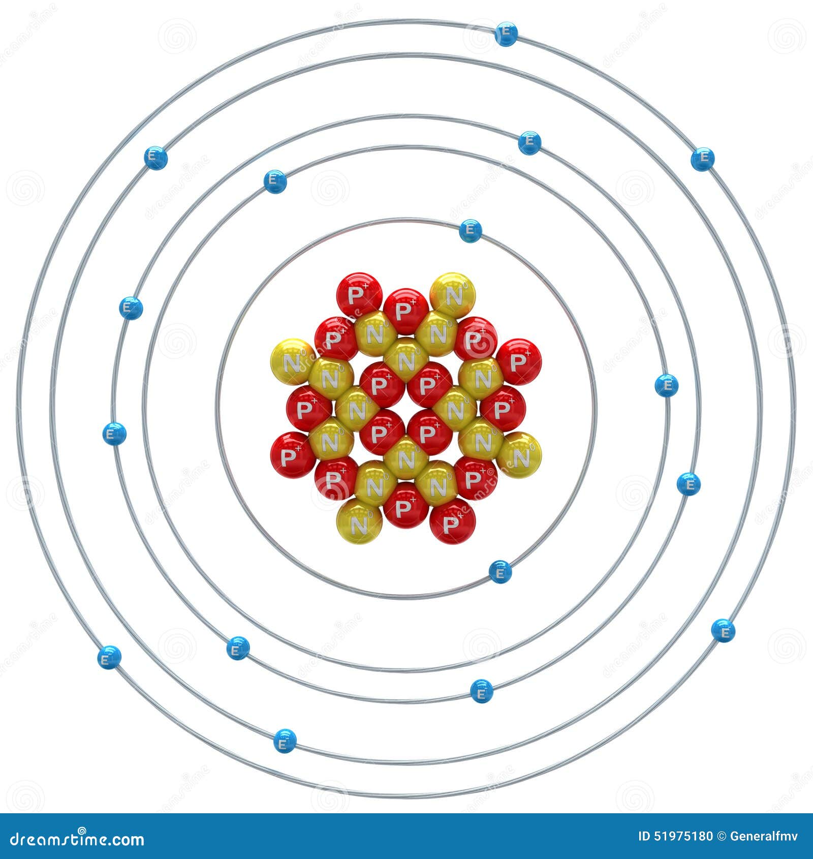 Sulfur Atom on a White Background Stock Illustration - Illustration of ...