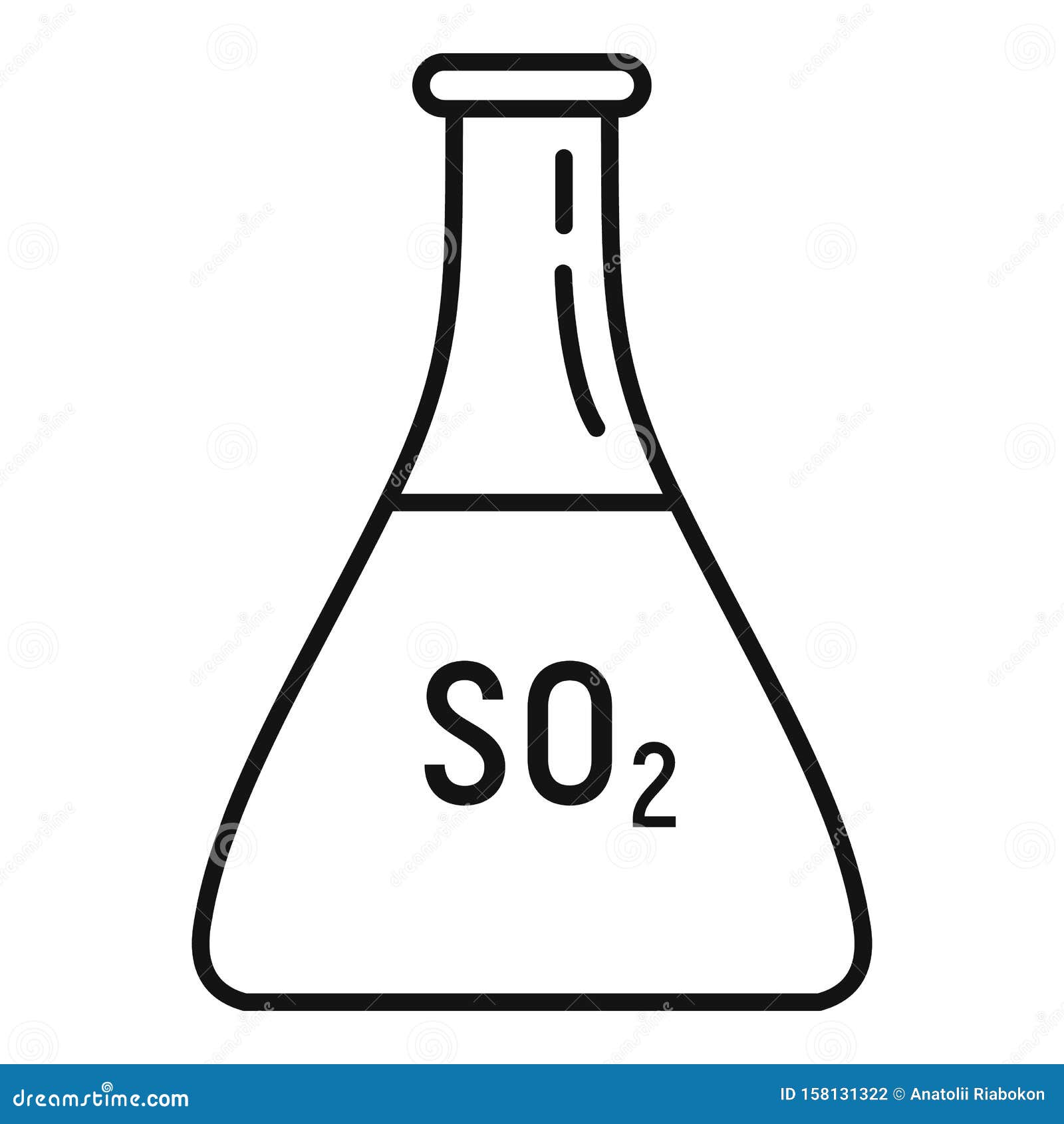 SO2 Sulfur Dioxide Molecule Cartoon Vector | CartoonDealer.com #64274365
