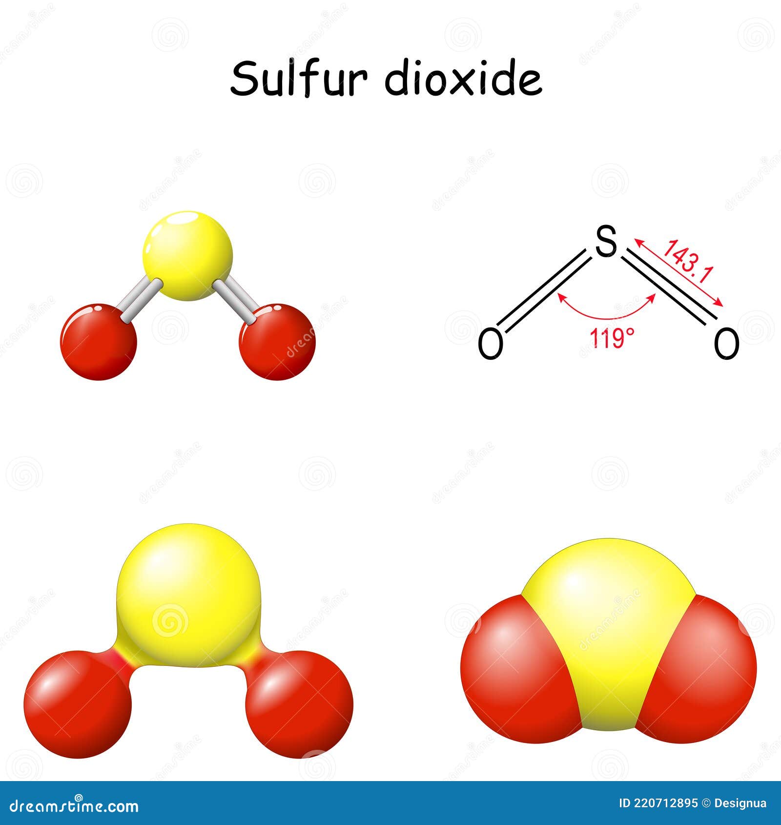 sulfur dioxide molecule