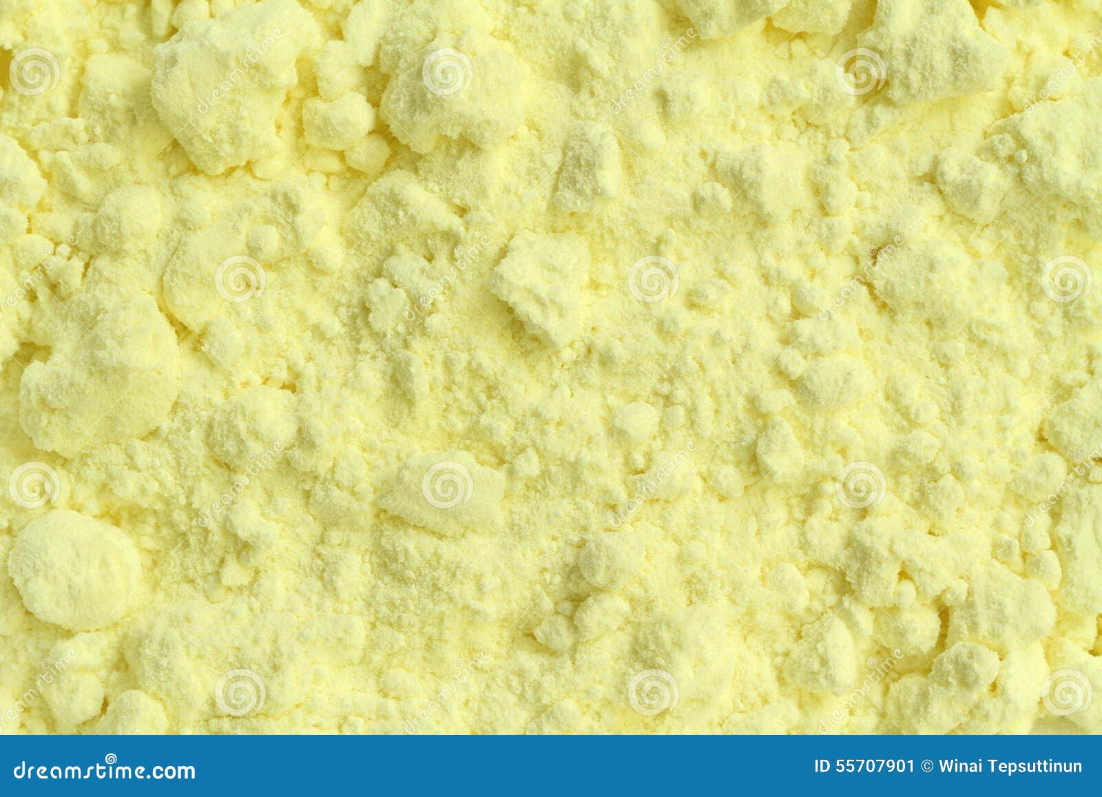 Sulfur Powder On Floor. Toxic Waste From Industry. Yellow Powder Of