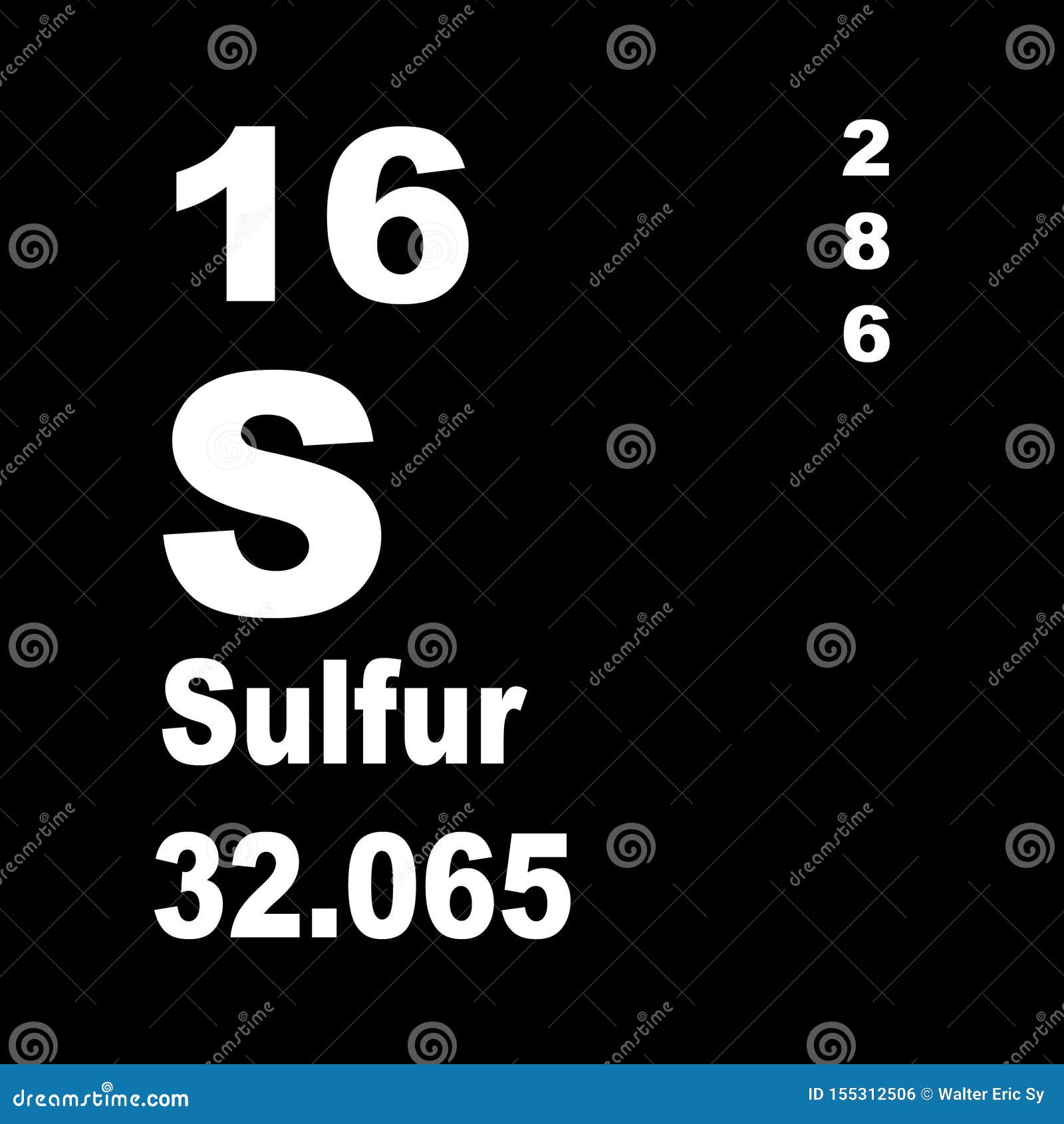 periodic table of s: sulfur