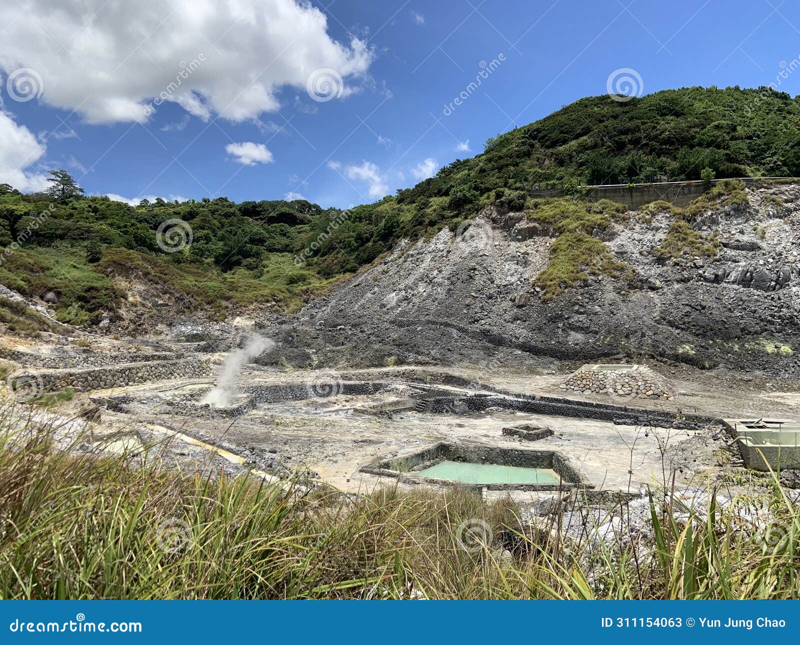 sulfur valley-datun volcanic observatory on the southwest side of yangmingshan national park