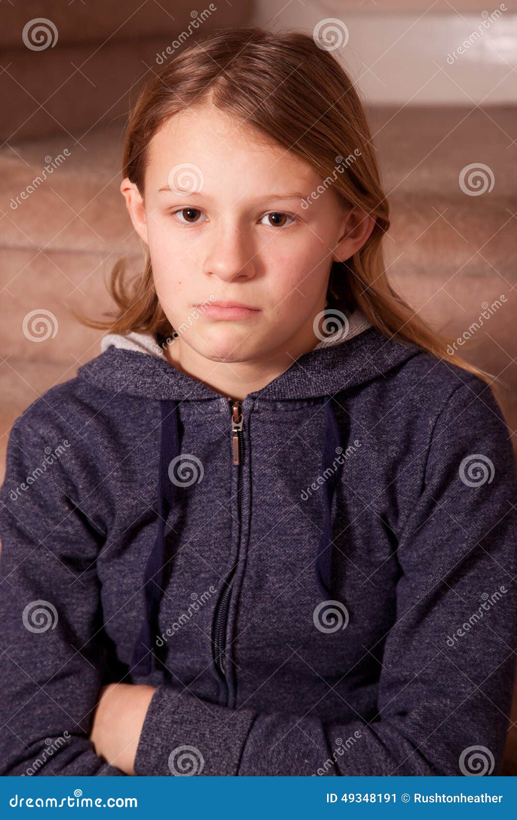 Sulky girl stock image. Image of portrait, unhappy, grouchy - 49348191
