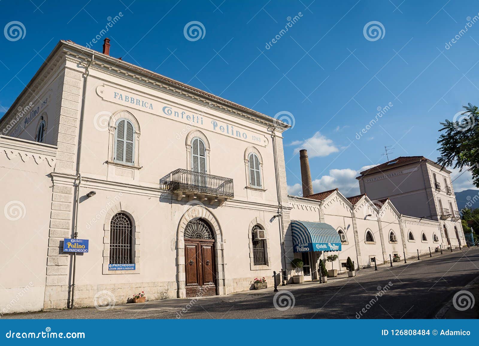 External Facade of the Old Pelino Confetti Factory in Sulmona Wi Editorial  Stock Image - Image of italian, fabbrica: 126808484
