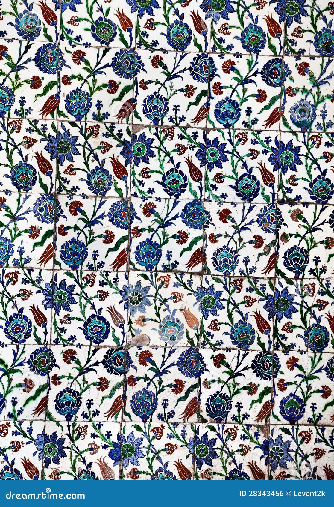 Sultanahmet Blue Mosque Interior Tiles Stock Photo Image