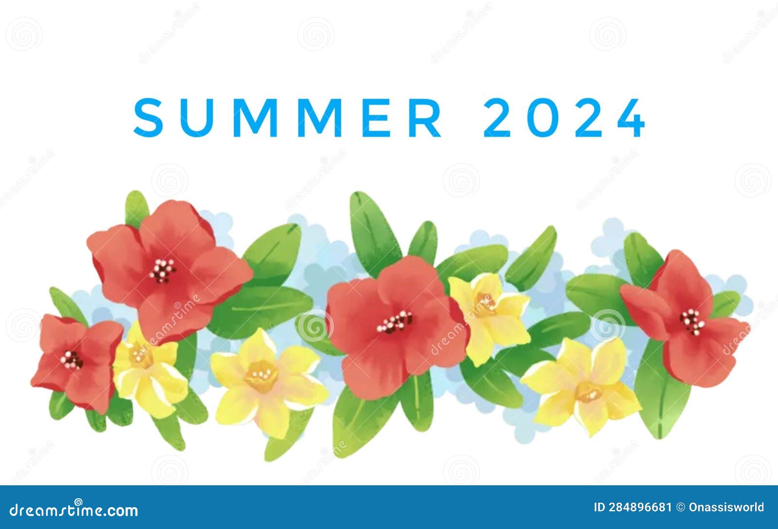 Summer 2024 Abstract Background Illustration Header Stock Illustration