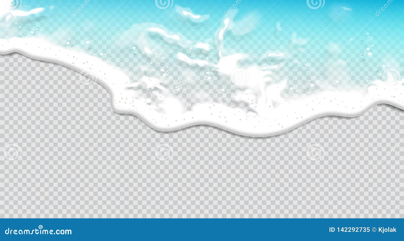 Download Summer Background. Transparent Sea Wave. 3D Vector. High ...