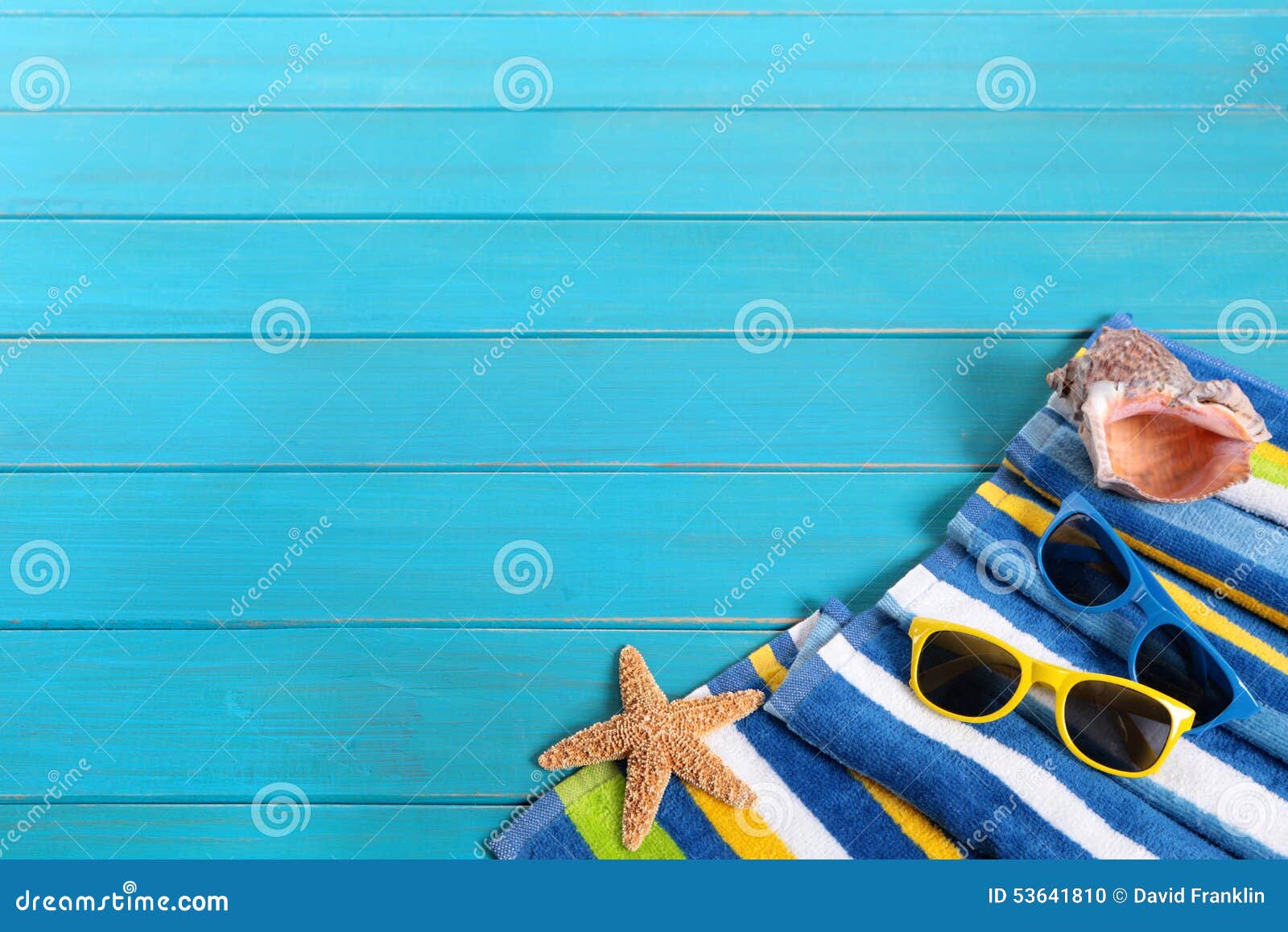 Summer Beach Background Border Stock Photo - Image of couple, blue ...