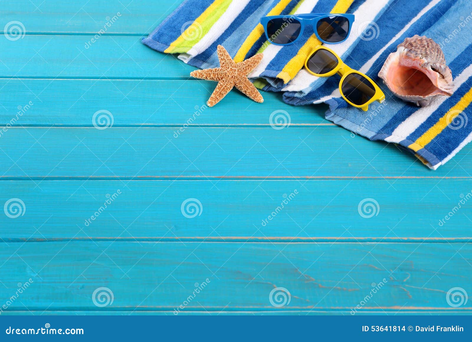 Summer Beach Background Border Stock Photo - Image of sunny, wood: 53641814