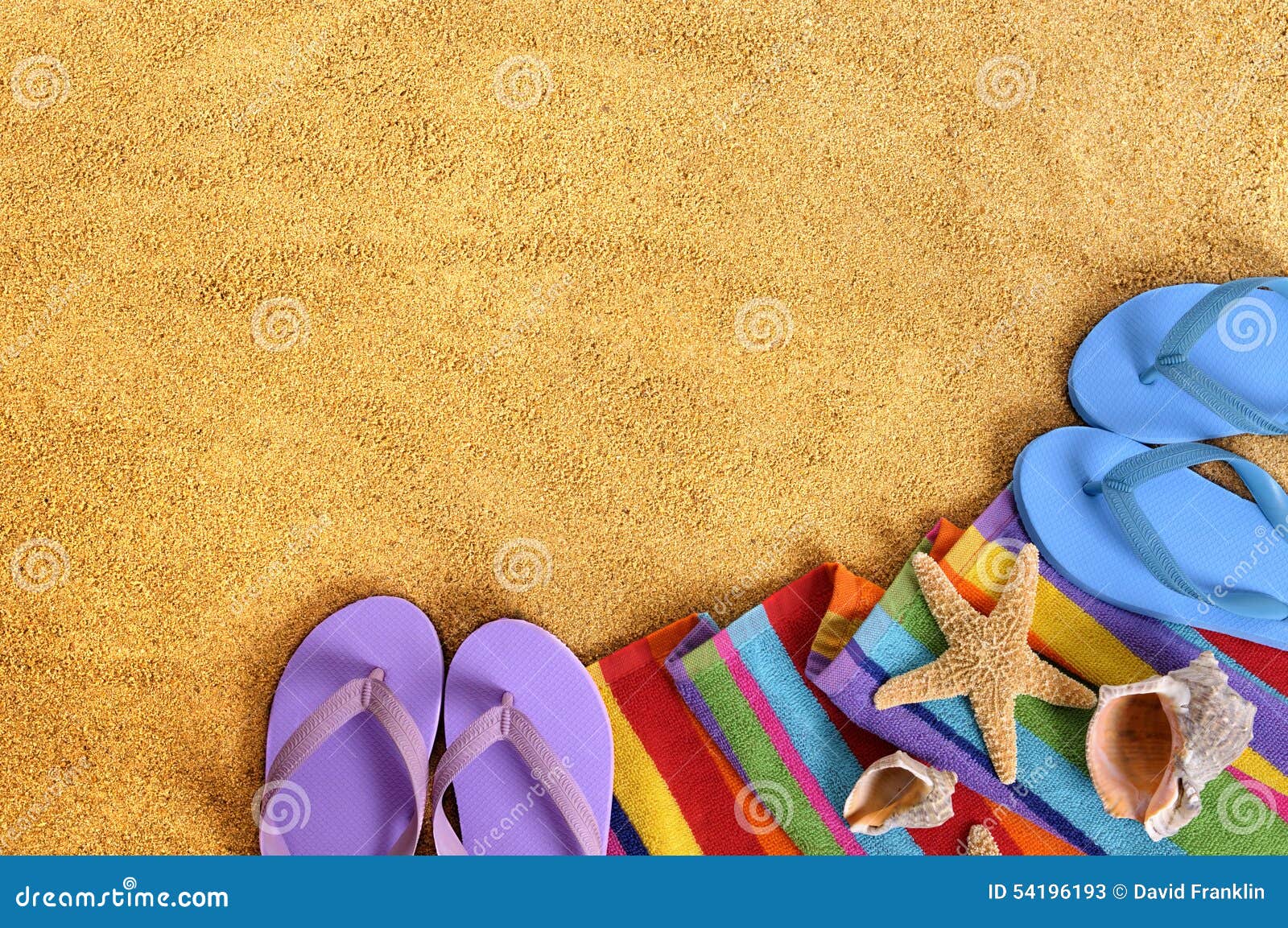 Summer Beach Background Border Copy Space Stock Image - Image of ...