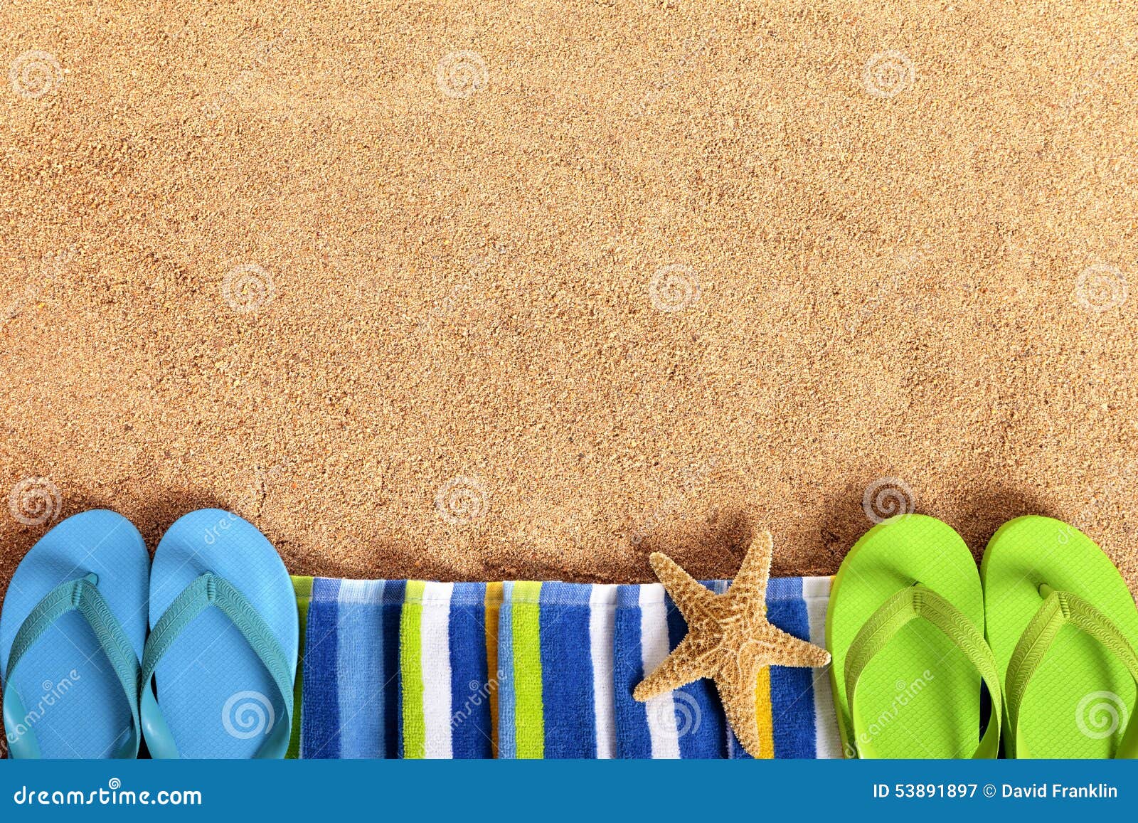 Summer Background Beach Border Copy Space Stock Image - Image of ...