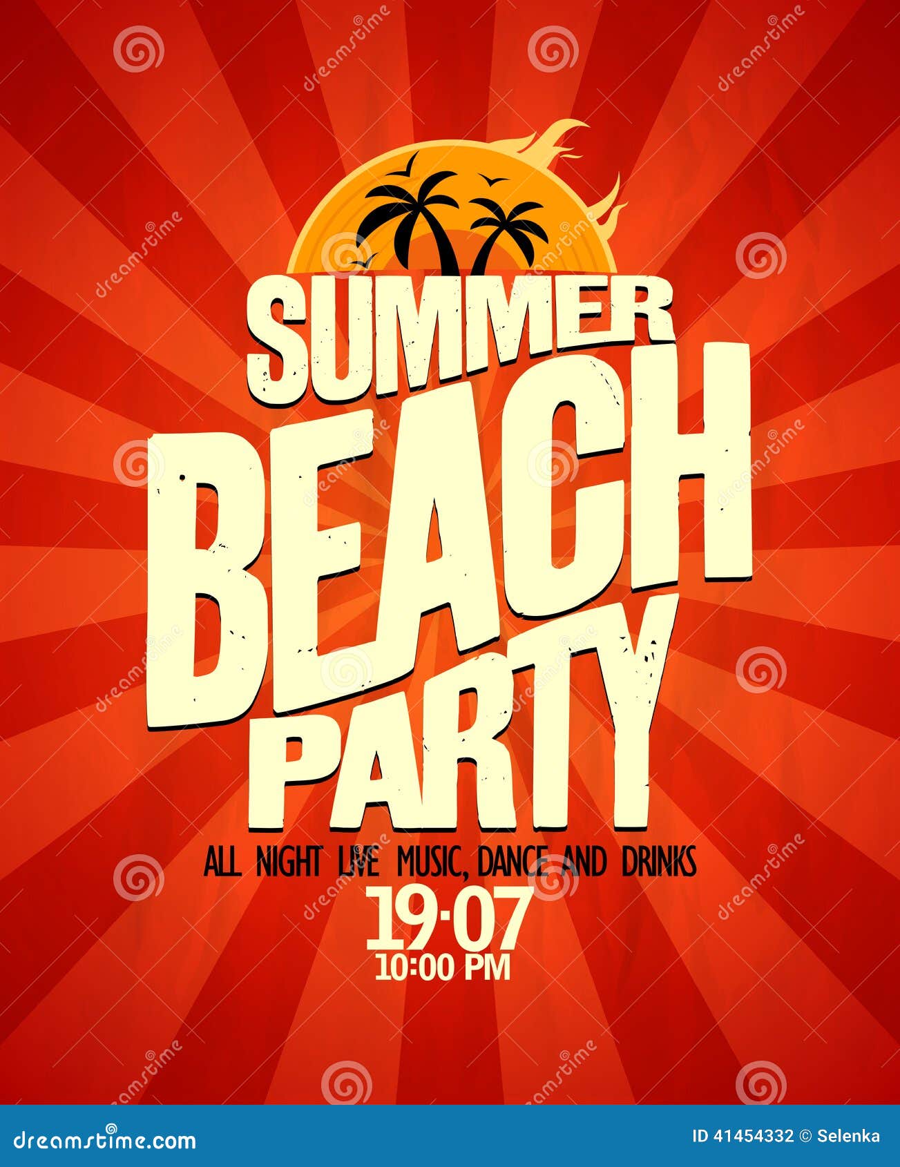 summer beach party poster.