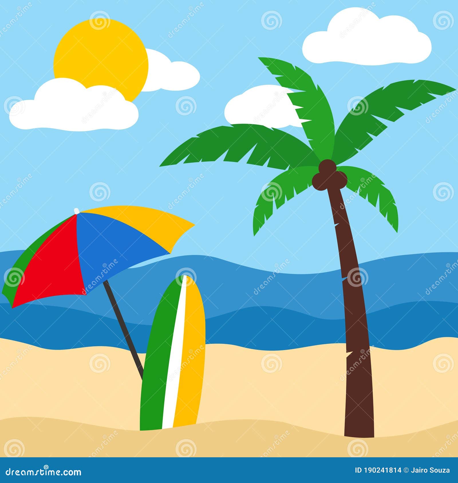 summer beach surf palm tree background vacation travel concept  idioma das palavras-chav