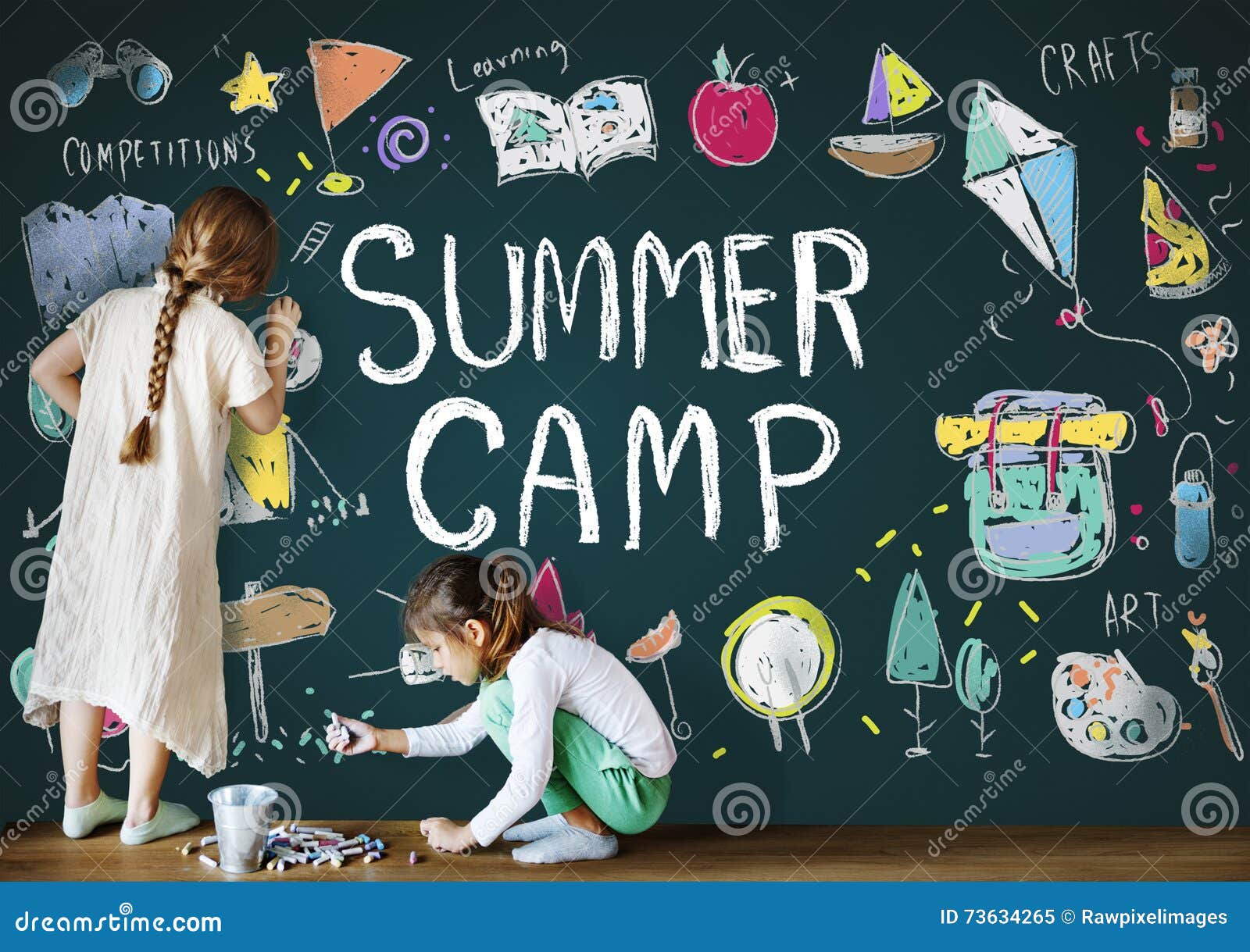 summer camp adventure exploration enjoyment concept