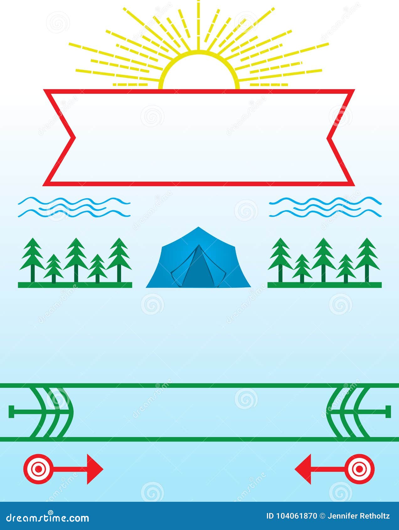 Summer Camp and Camping Poster Stock Illustration - Illustration of camper,  cabin: 104061870