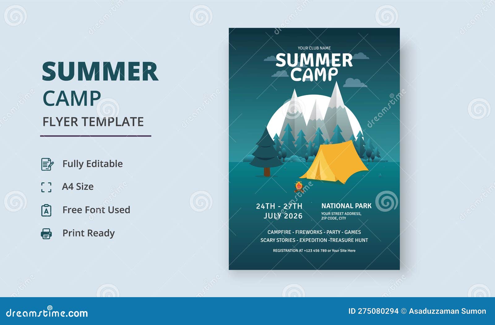 Summer Camp Flyer Template Kids Summer Camp Flyer Template Scouts