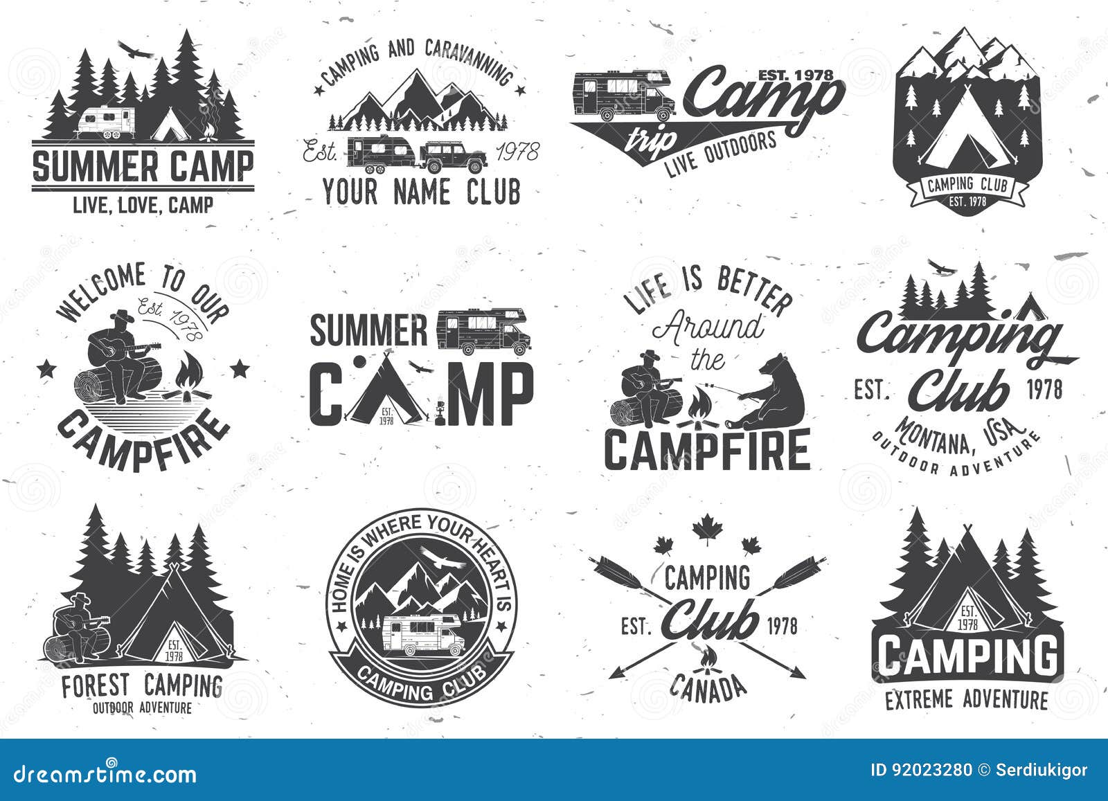 Summer Camp Vector Illustration Concept For Shirt Or Logo Print Stamp Or Tee Stock Vector Illustration Of Mountain Silhouette