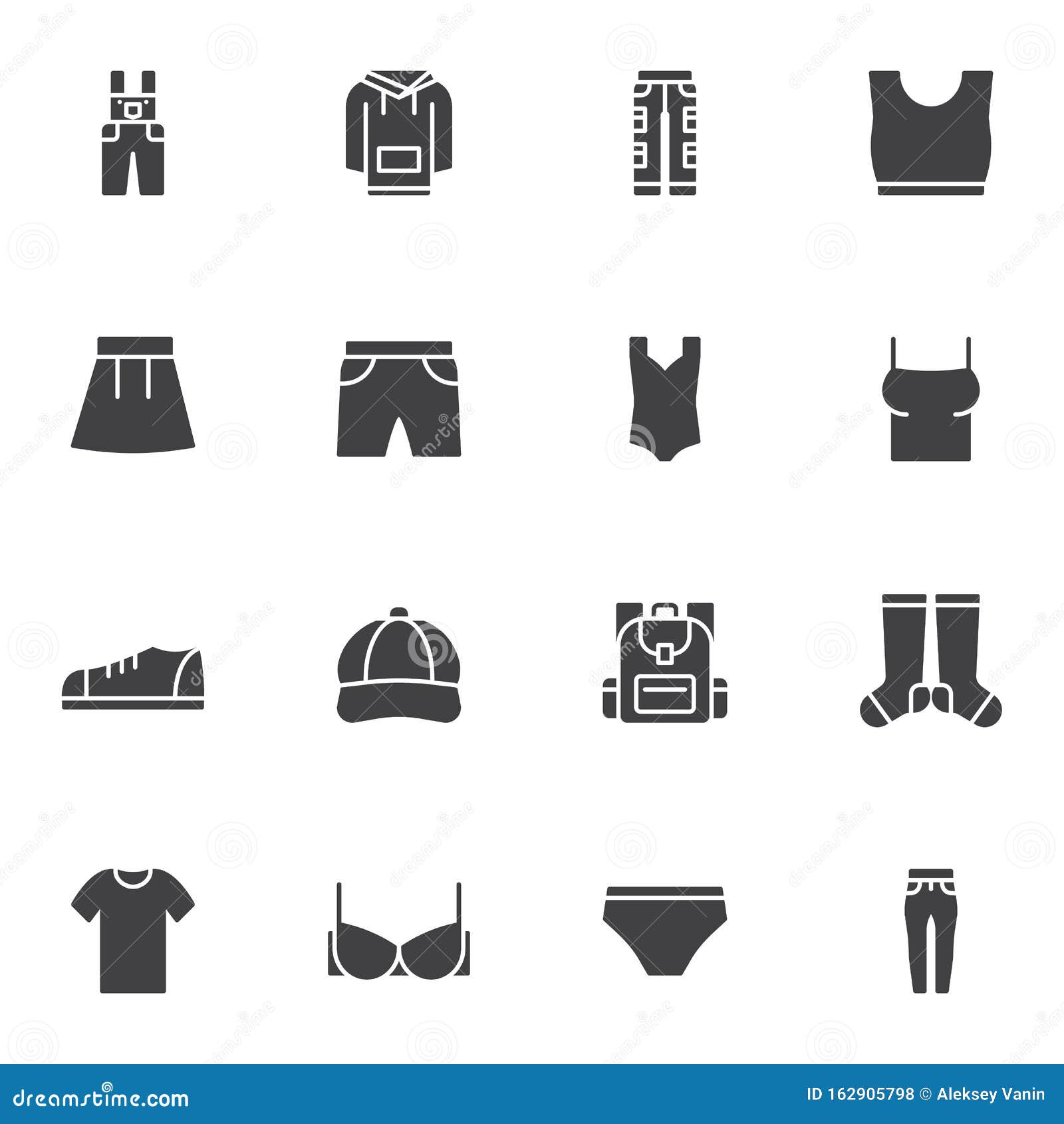 Download Summer Clothes Vector Icons Set Stock Vector ...