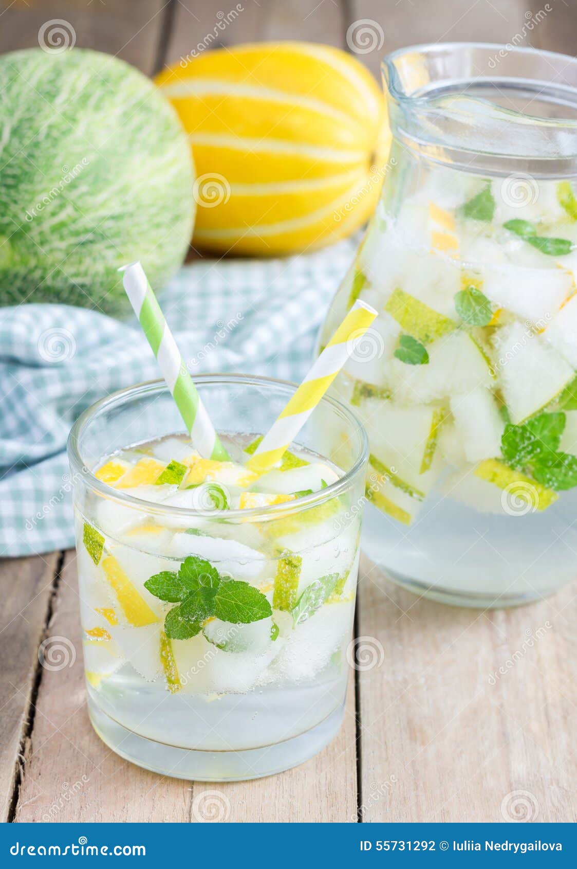 Summer cocktail from melon stock photo. Image of fruit 55731292