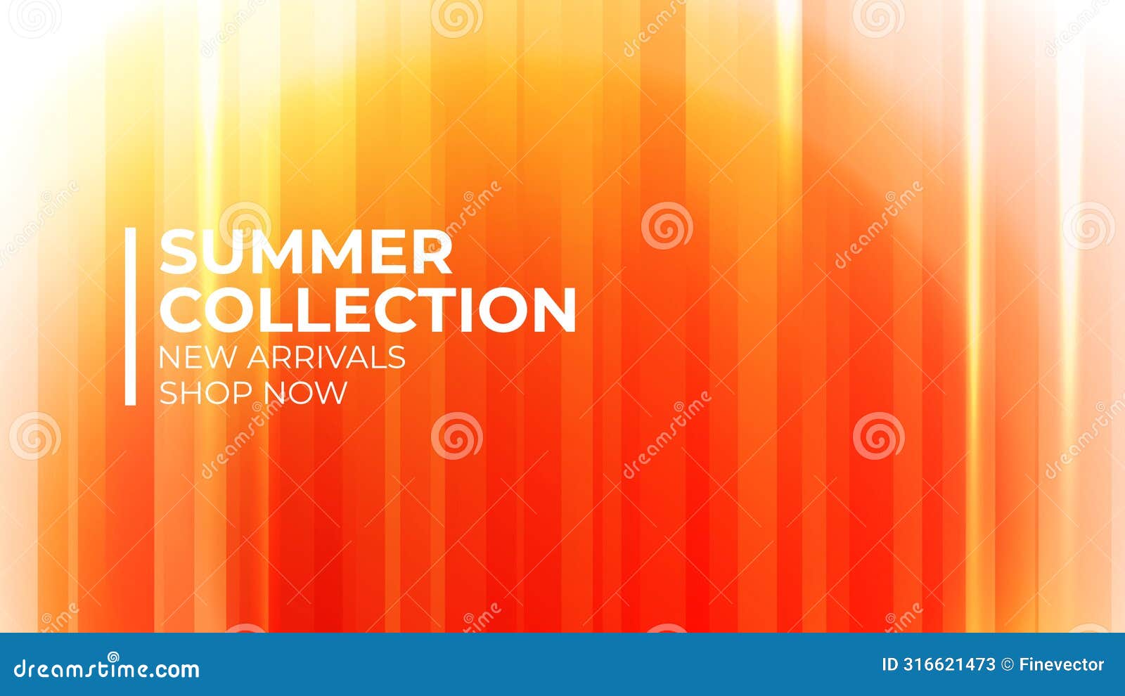 summer collection. new arrivals promotional banner. summertime season abstract blurred background.