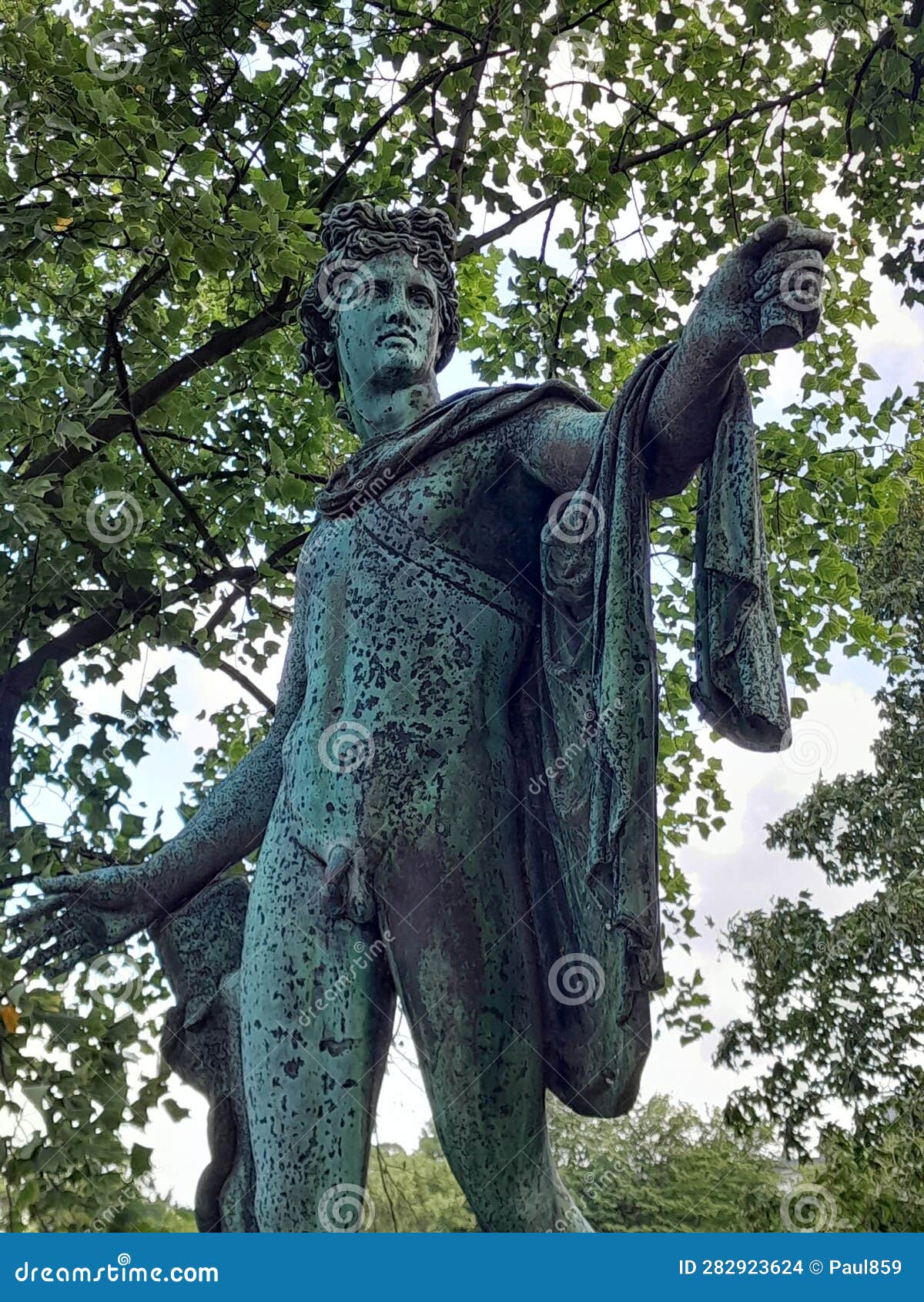 statue in Ãrstedsparken, copenhagen, denmark