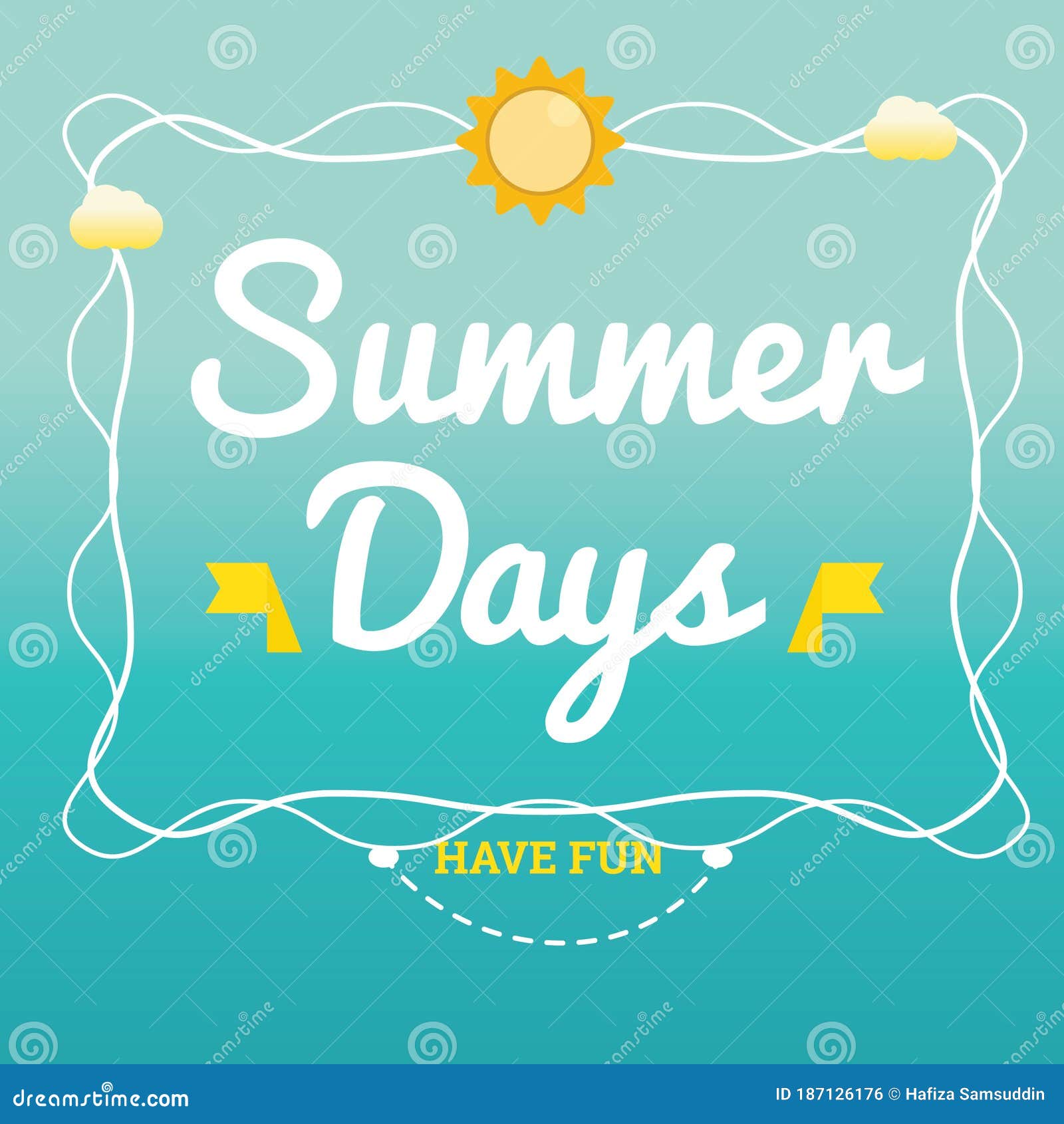 Summer Days Design. Vector Illustration Decorative Design Stock Vector