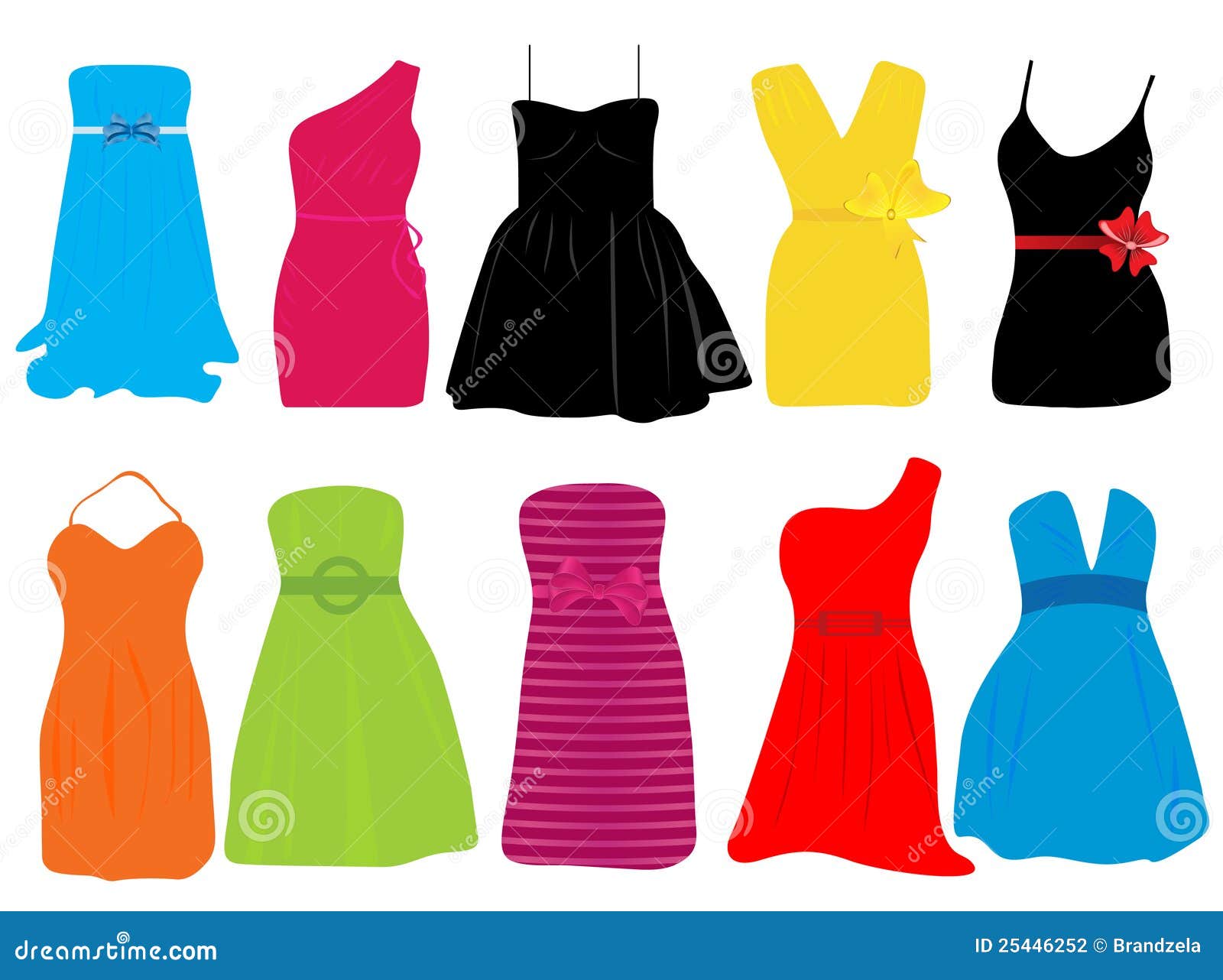 Summer dresses for women stock vector. Illustration of female - 25446252