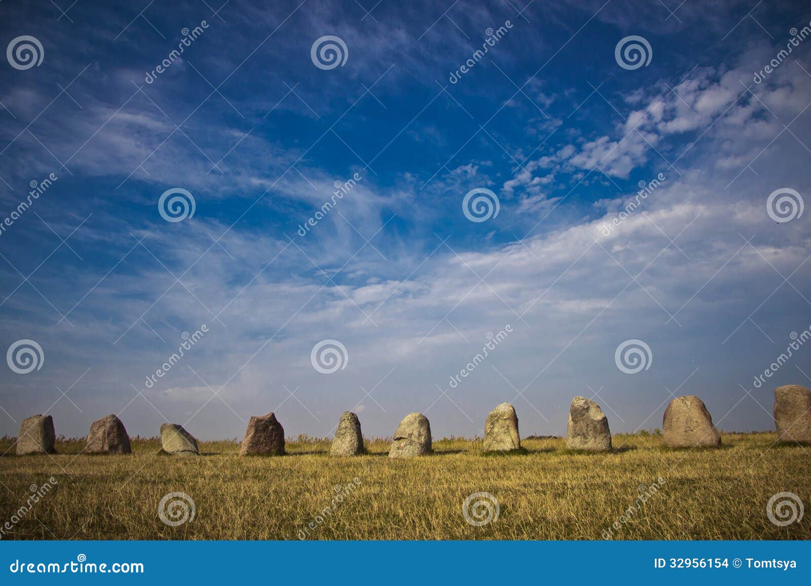 summer evening at ales stenar, sweden