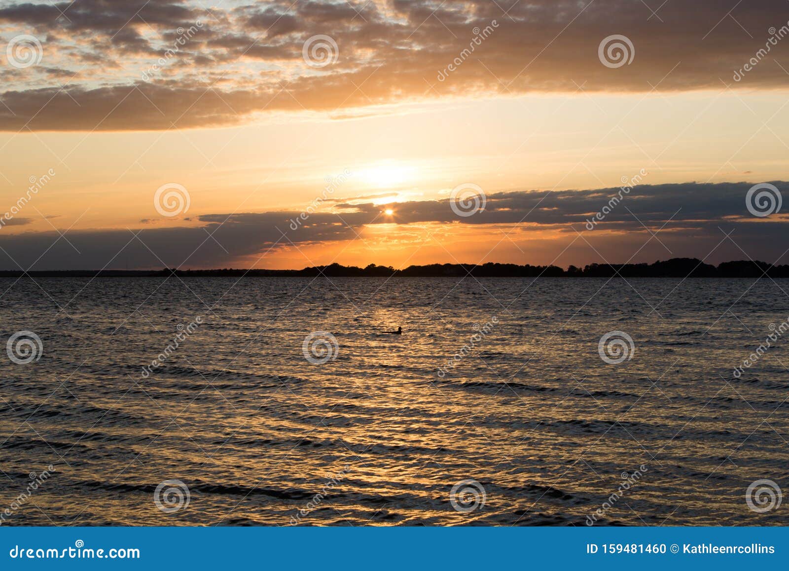 Summer Sunset East Coast Bay Stock Photo Image of coast, sunset
