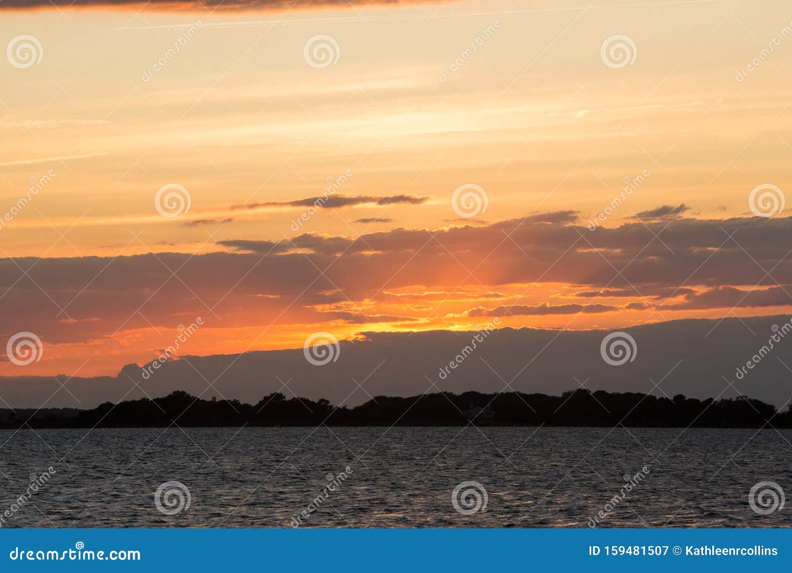 Summer Sunset East Coast Bay Stock Image Image of evening, piper