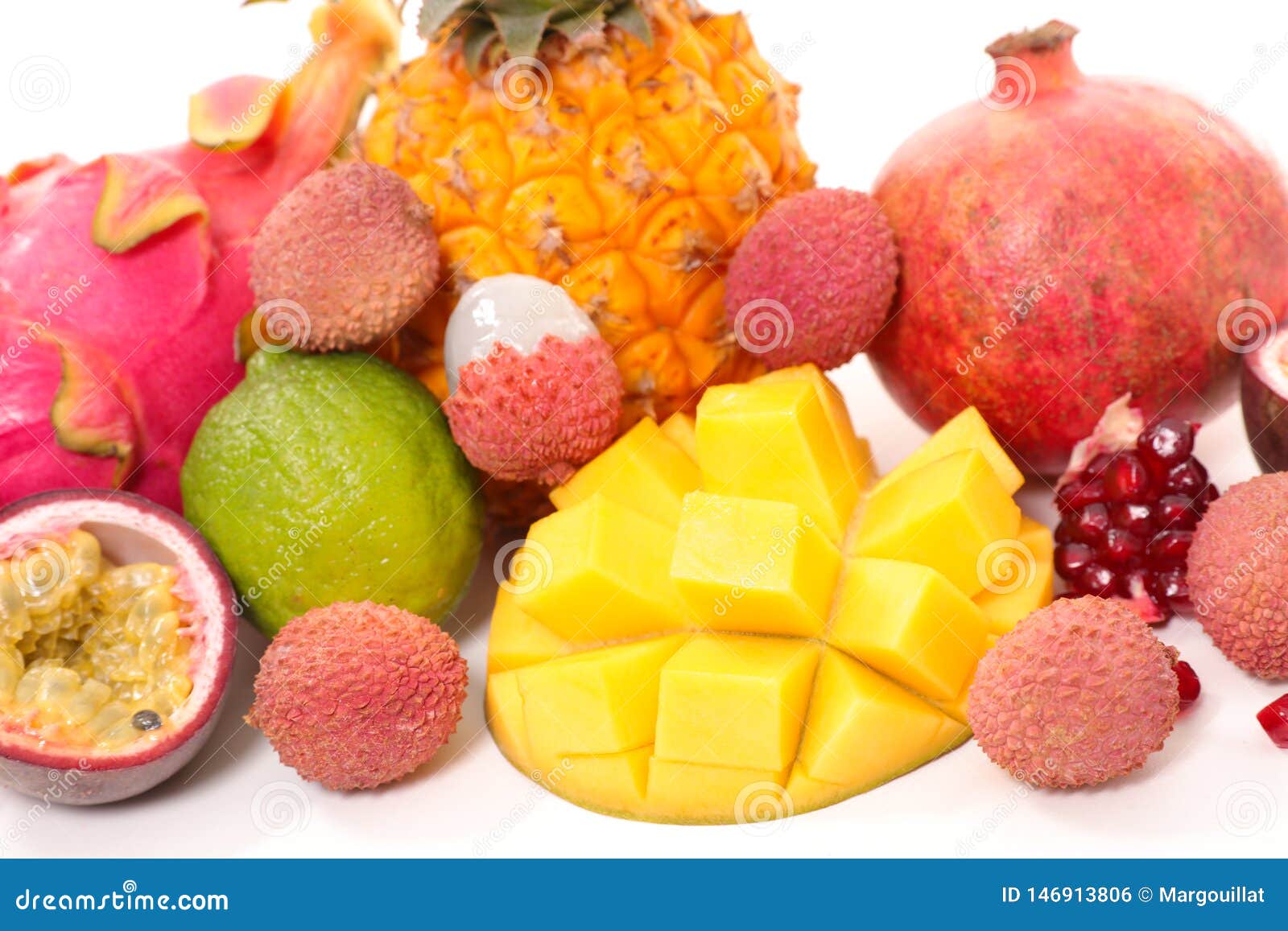 Summer exotic fruit stock photo. Image of food, composition 146913806