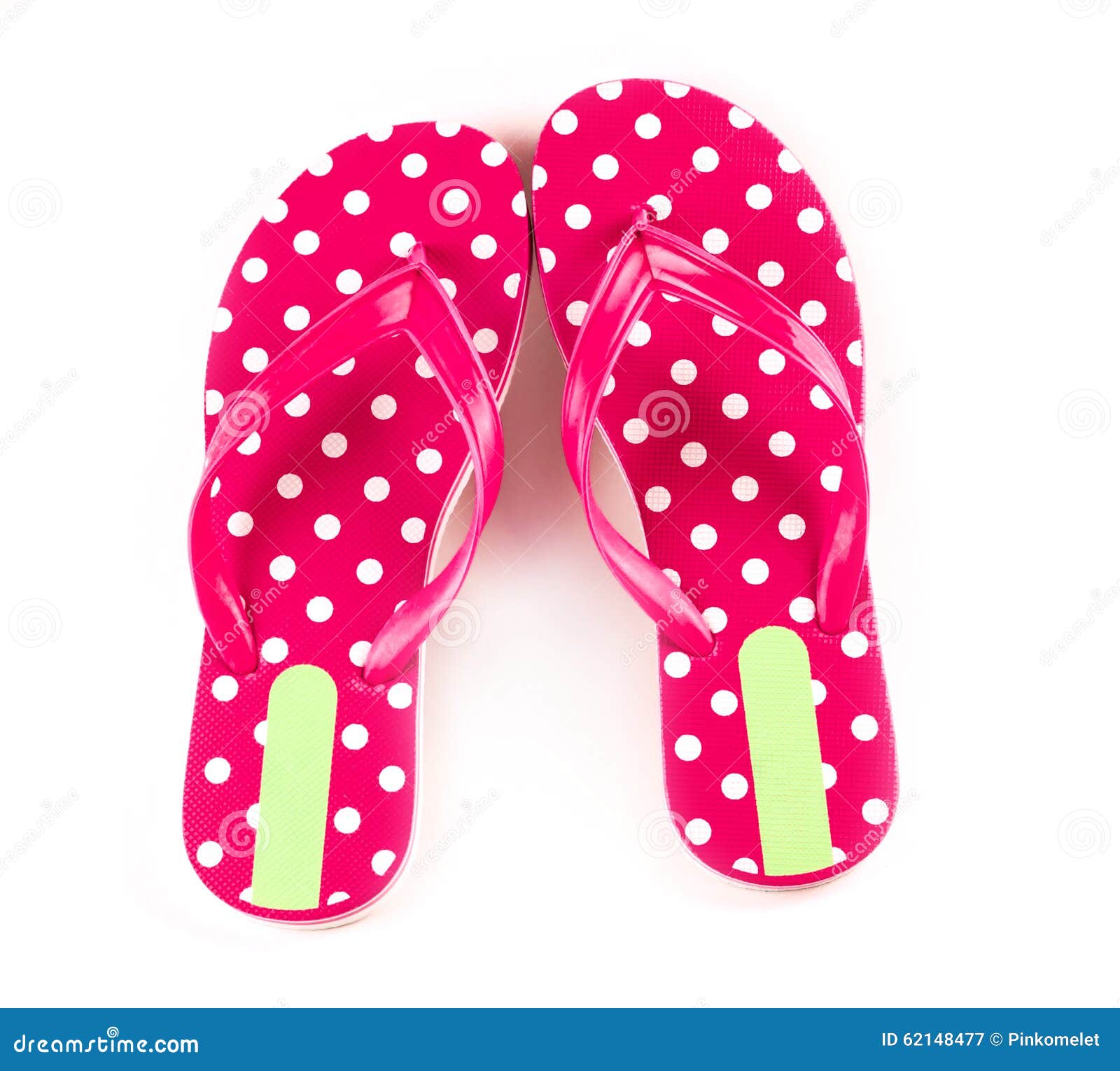 Summer Fashion Red Flip Flop Sandals on White Backgroun Stock Image ...