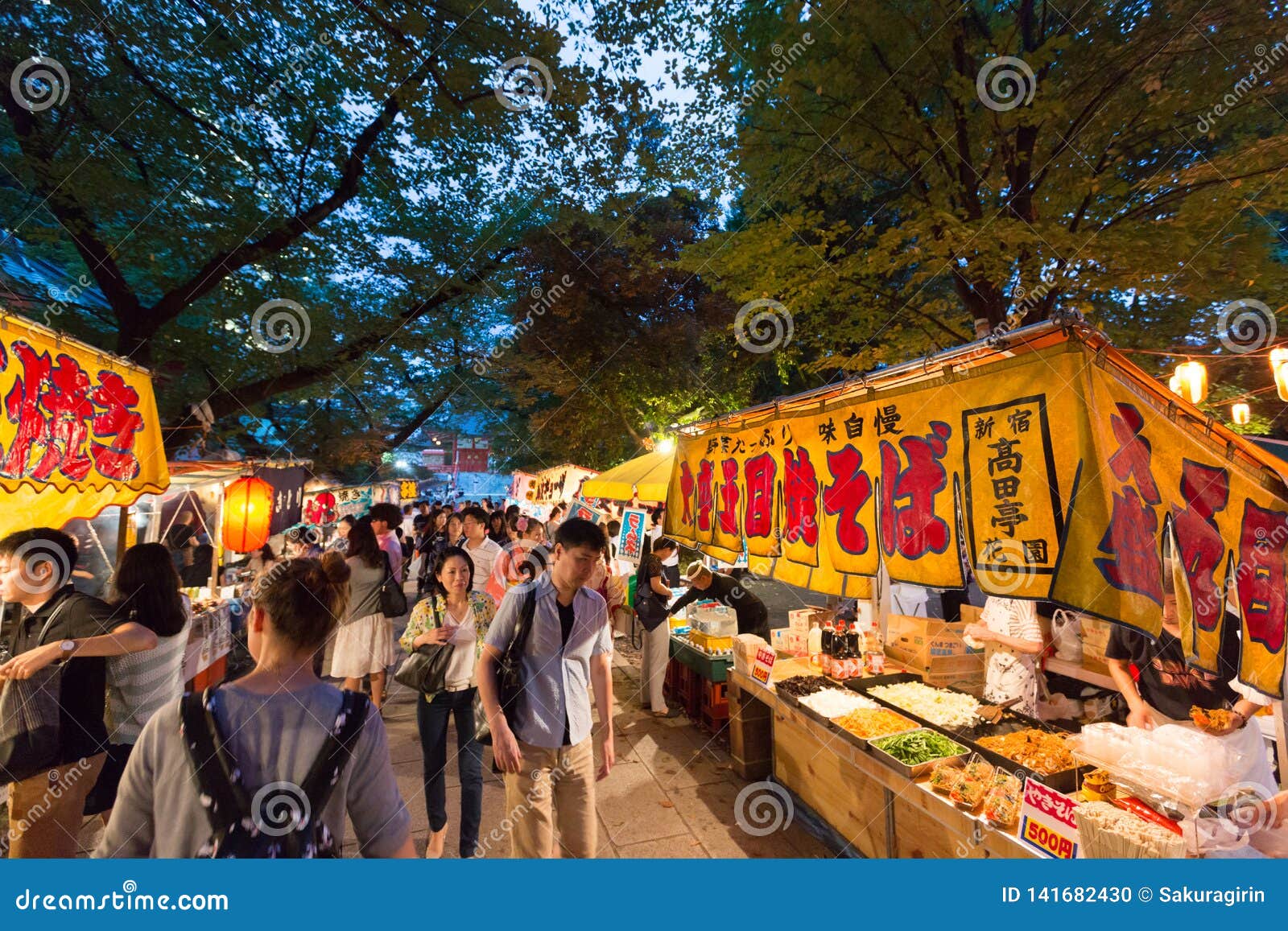 Summer Festival in Hanazono Shrine, Tokyo, Japan Editorial Image - Image of  gate, food: 141682430
