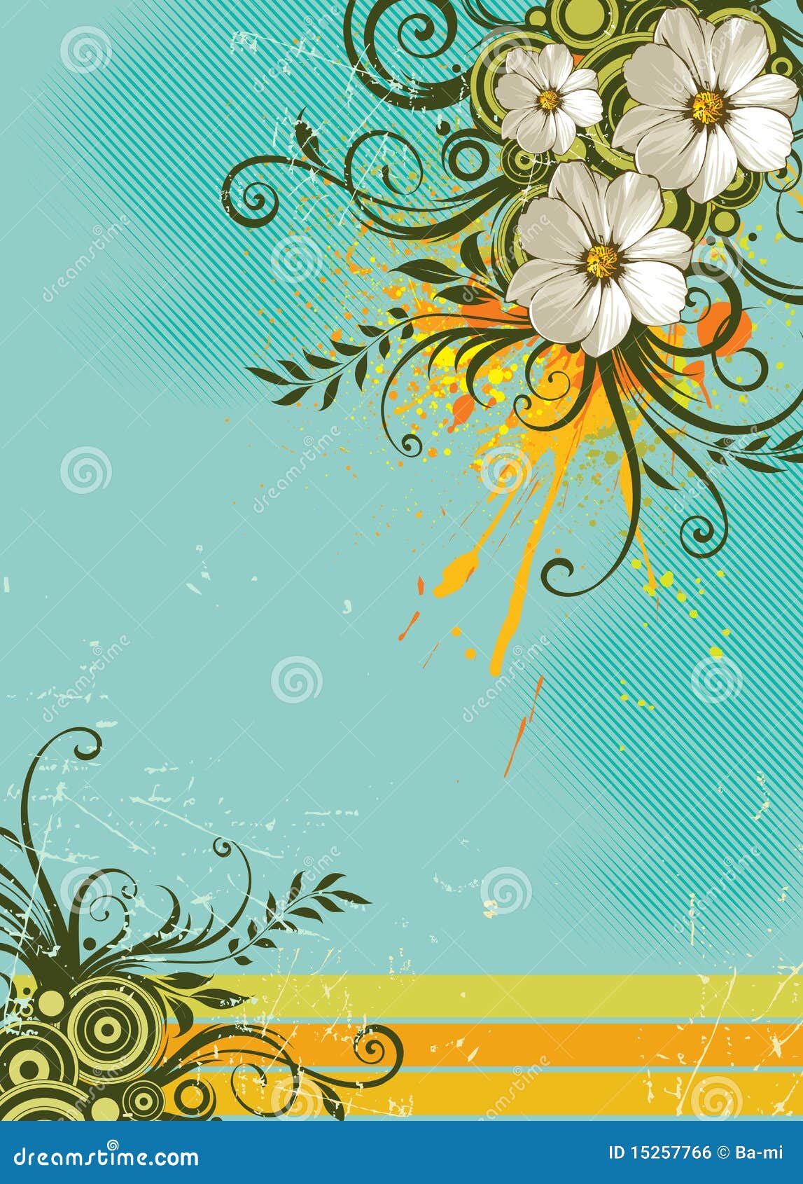 Summer floral background stock vector. Illustration of beautiful 15257766