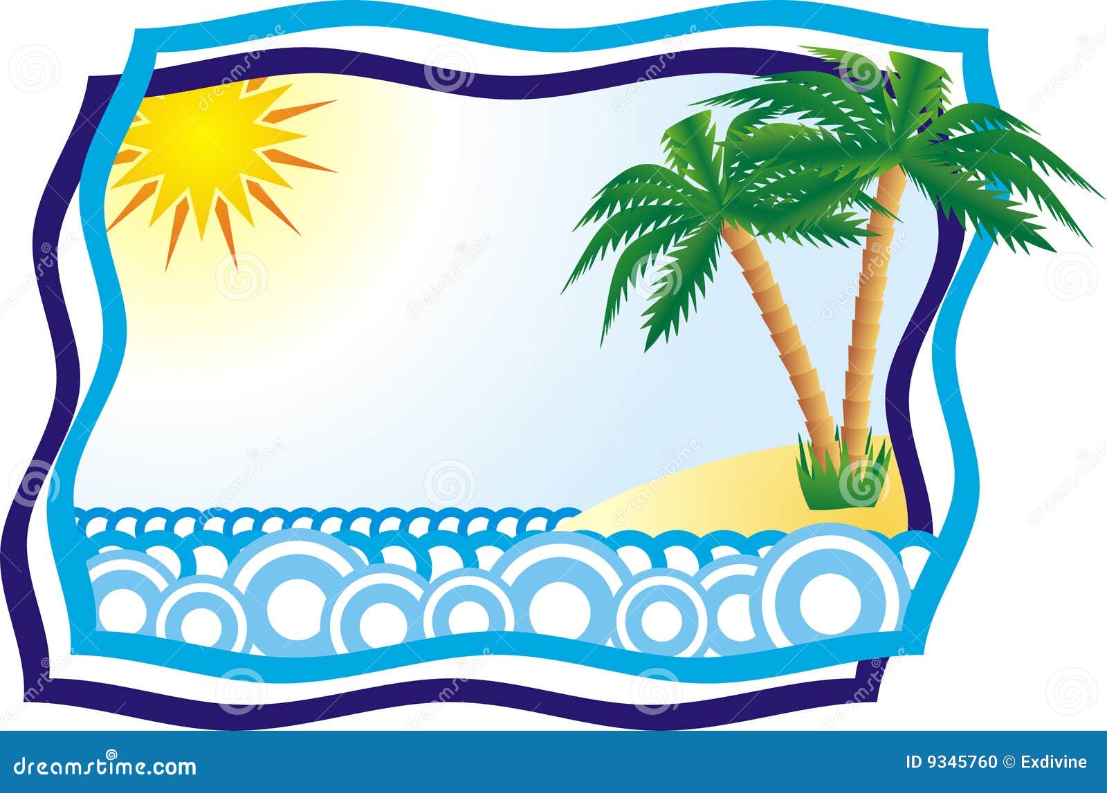 Summer frame stock vector. Illustration of fantasy, pattern 9345760