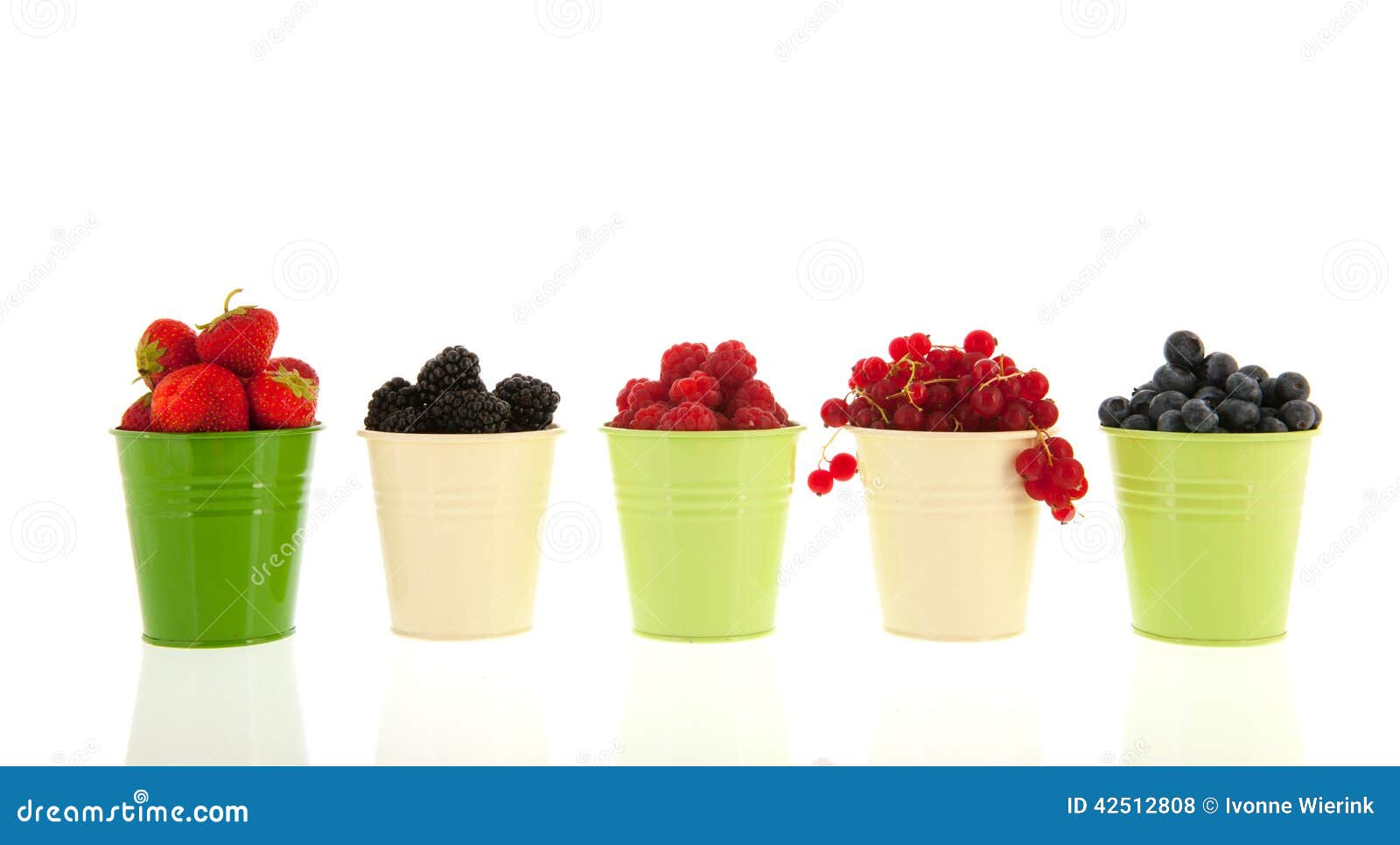 summer fruit in buckets