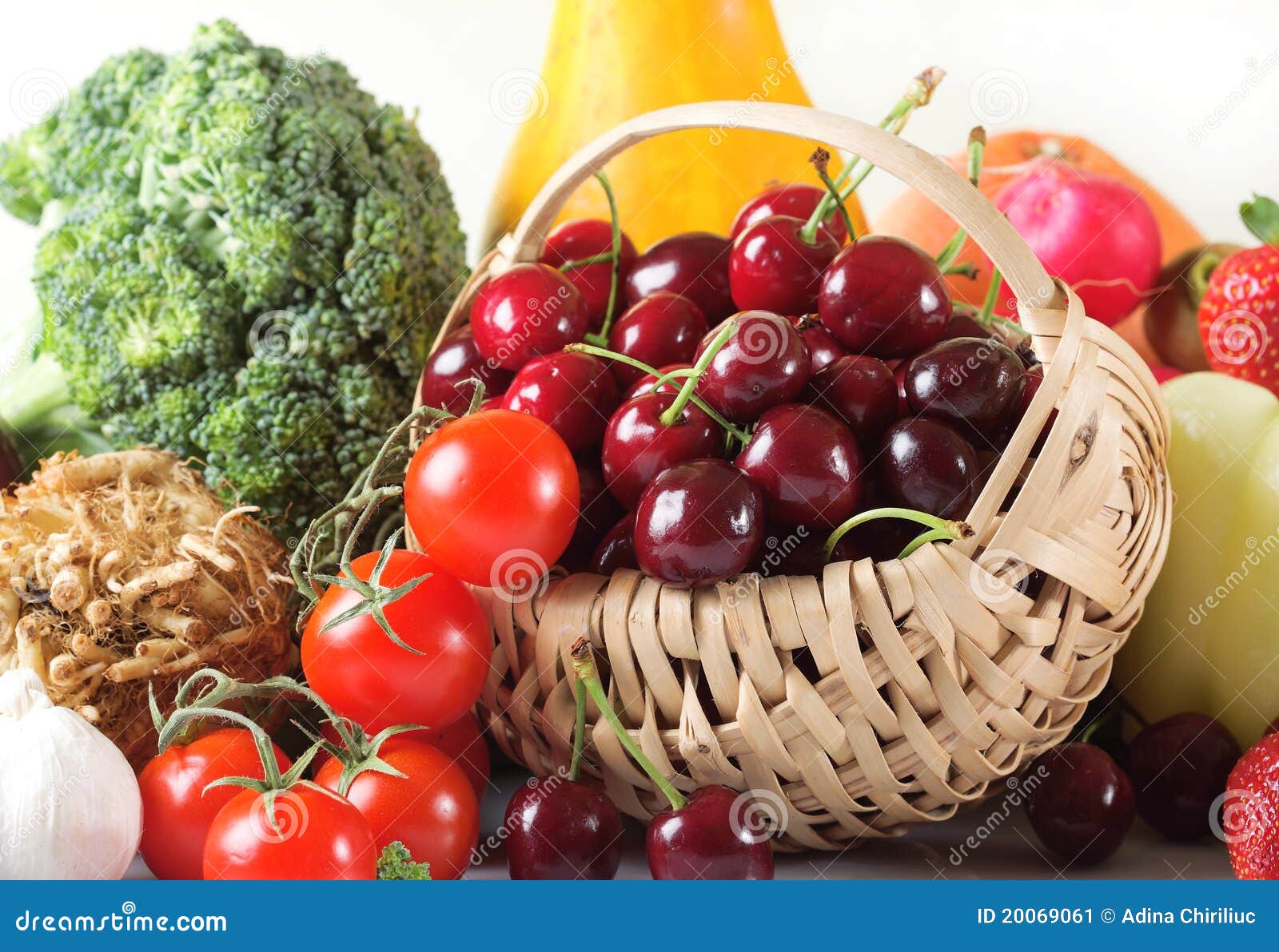 Summer Fruits and Vegetables Stock Image Image of healthy, cherry