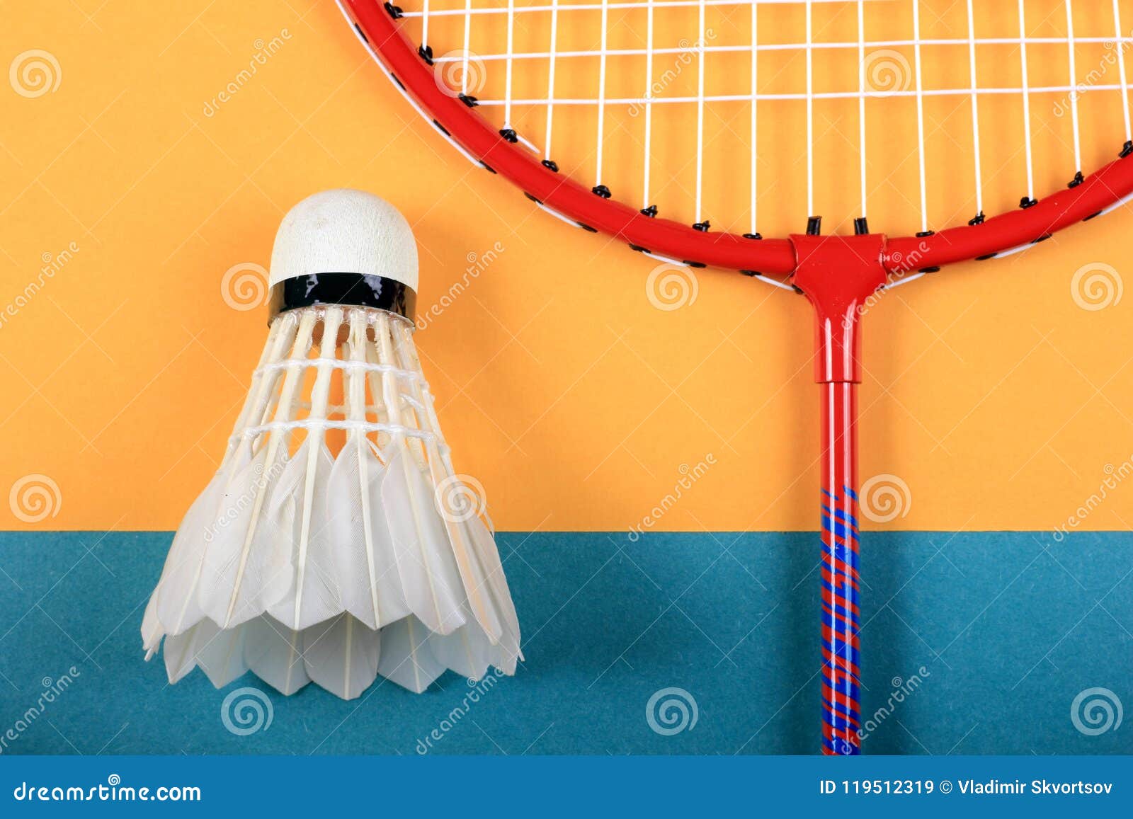 Download Summer Fun Minimal Concept. Top View On Badminton Racket ...