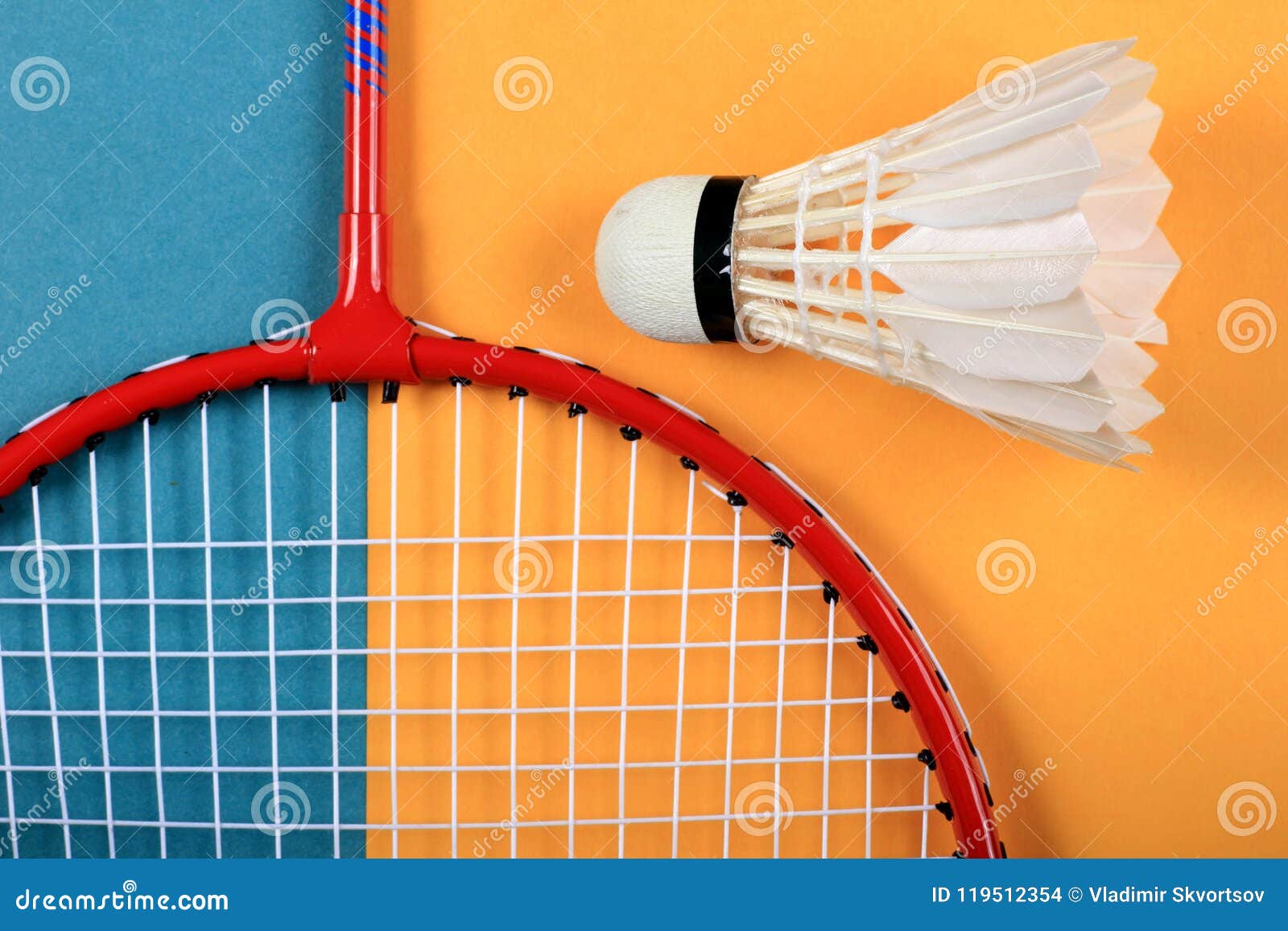 Download Summer Fun Minimal Concept. Top View On Badminton Racket ...