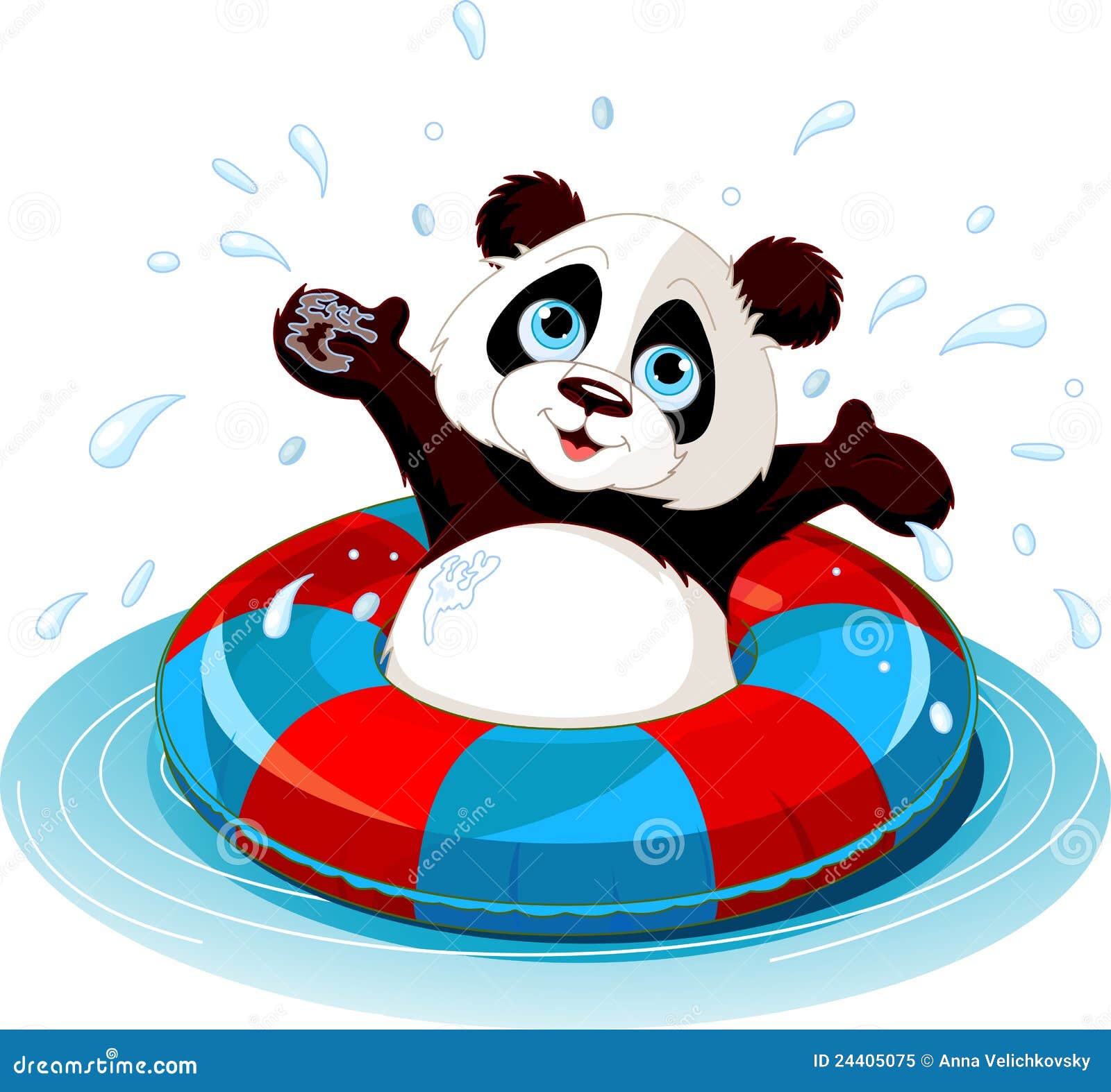 clipart panda swimming - photo #11