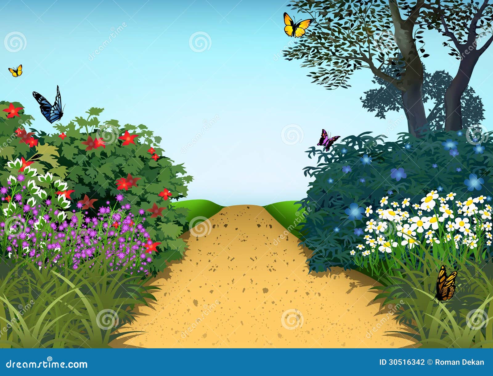 clipart of a beautiful garden - photo #28