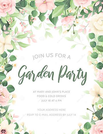 Garden Party Invitation Stock Illustrations 23 796 Garden Party 