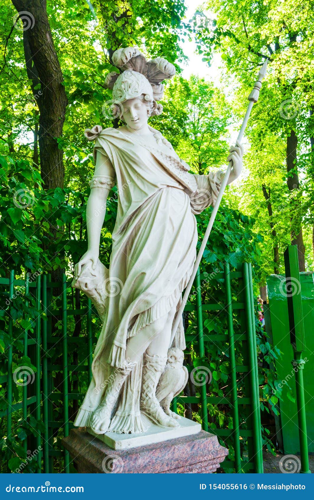 Summer Garden In St Petersburg, Russia.The Goddess Minerva, Dressed In ...
